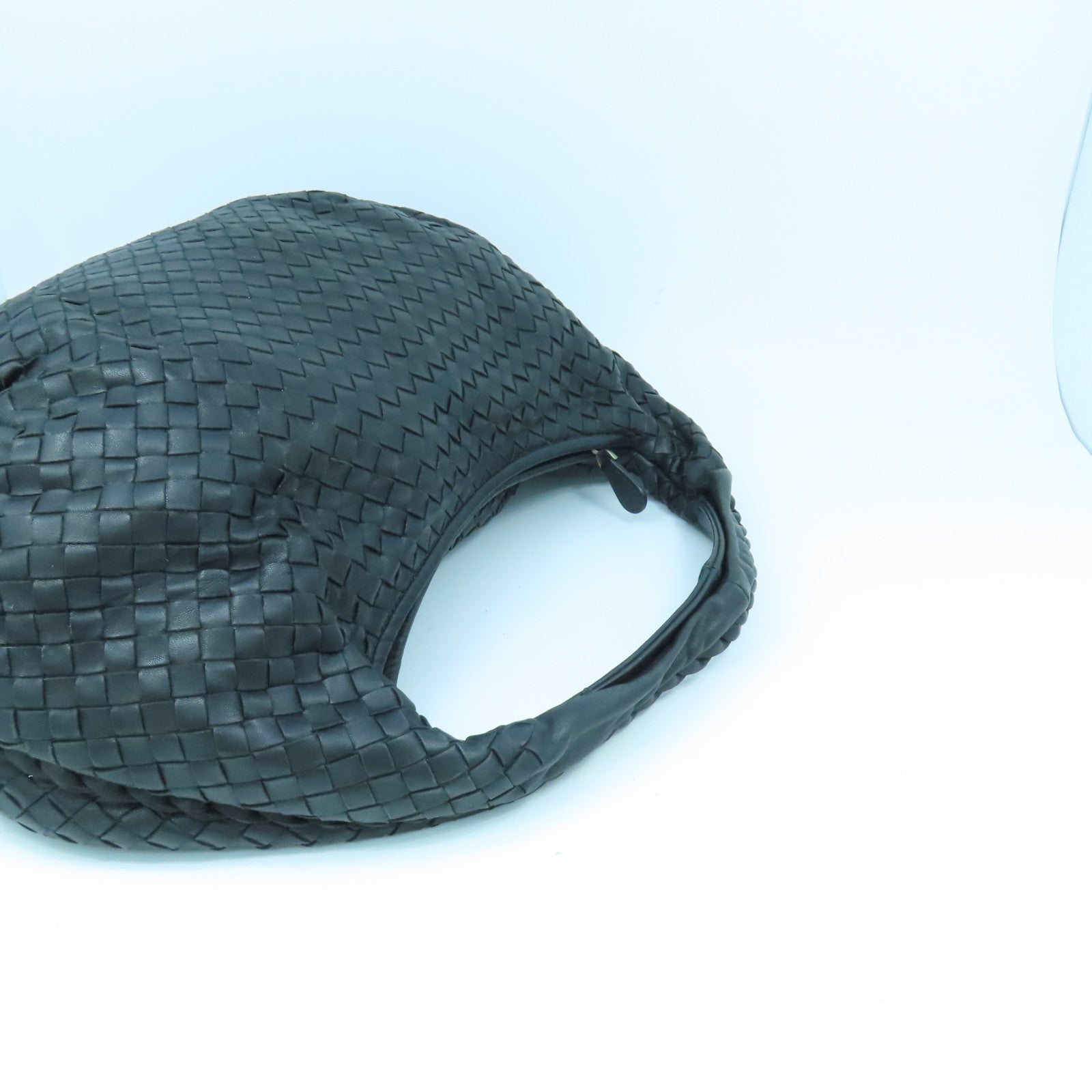 BOTTEGA VENETA Textured Leather Shoulder Bag Black
