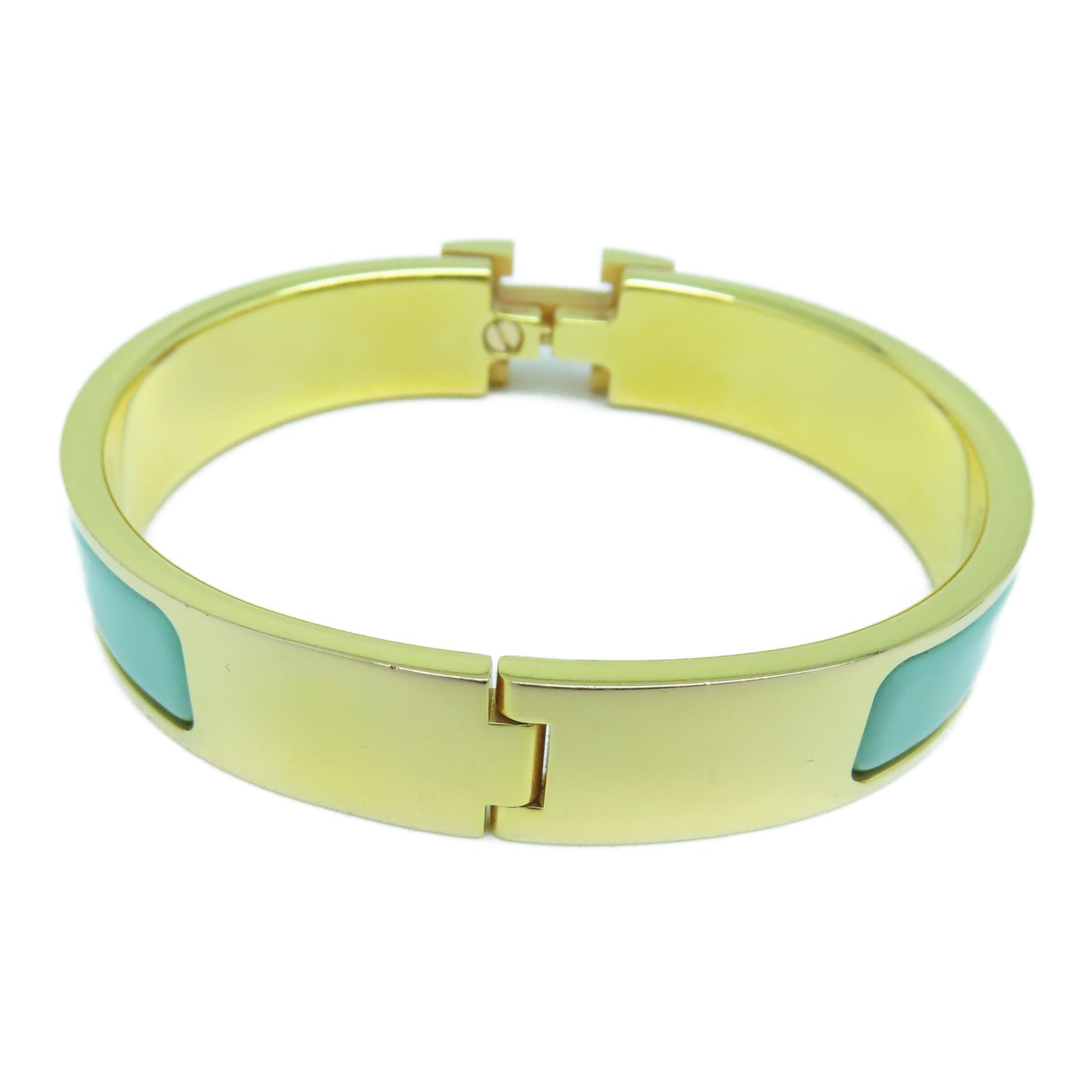 HERMES 金屬H Bangle金扣手鐲藍色