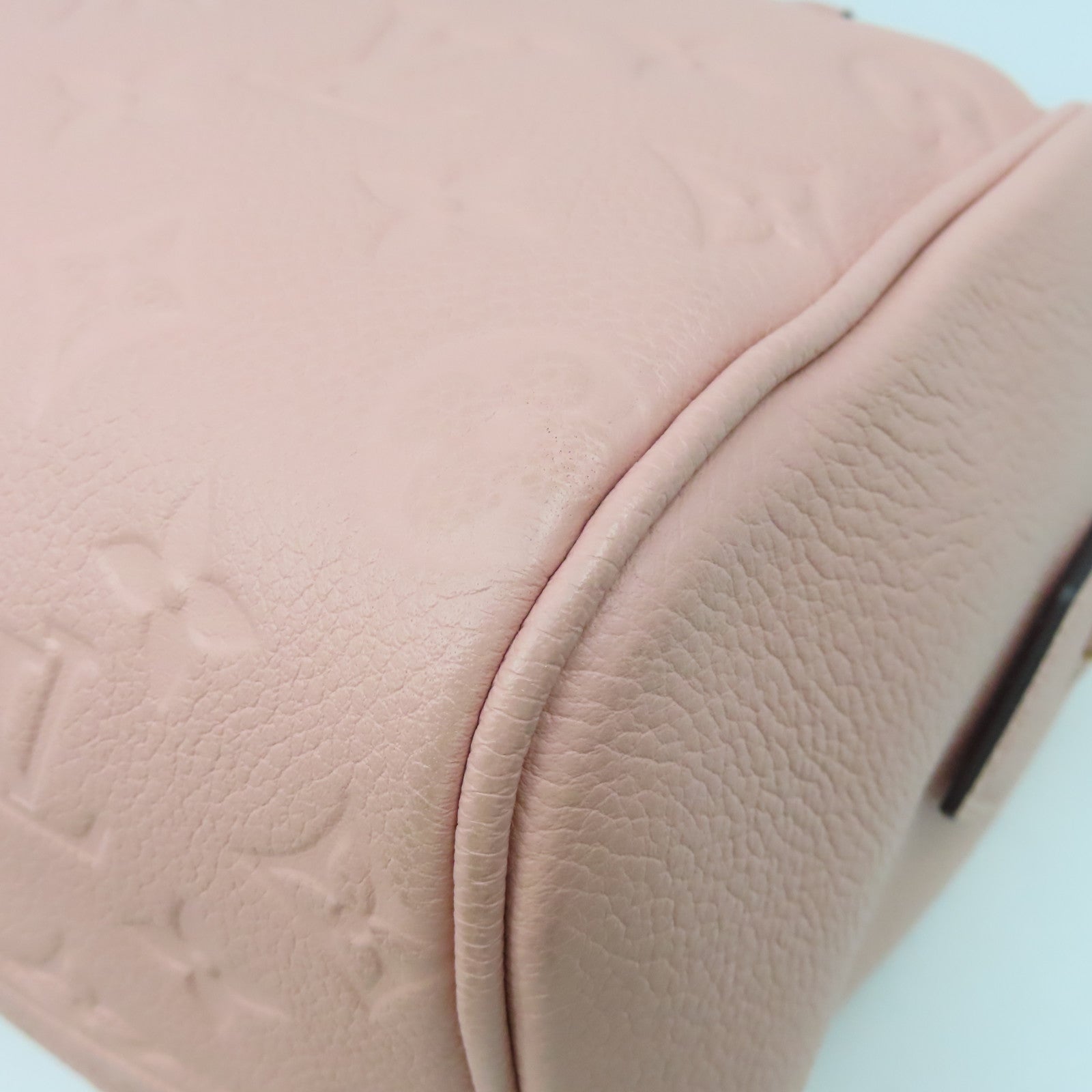 LOUIS VUITTON Monogram Empreinte Speedy Bandouliere 25金扣手挽肩背兩用袋粉紅色