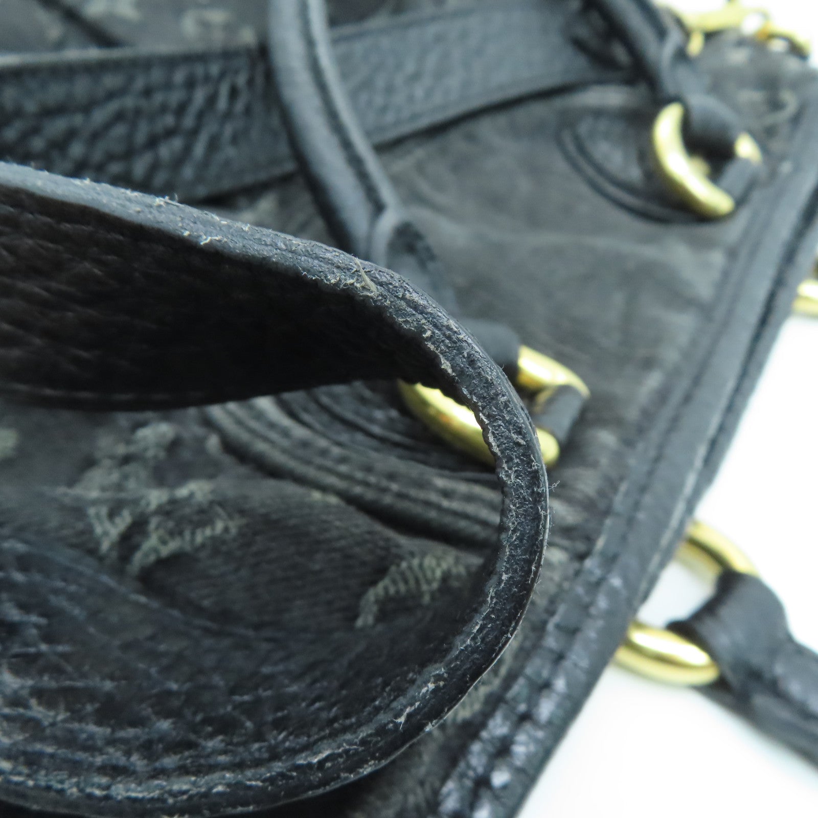 LOUIS VUITTON 【激減優惠】Monogram Denim Neo Cabby MM金扣手挽肩背兩用袋黑色