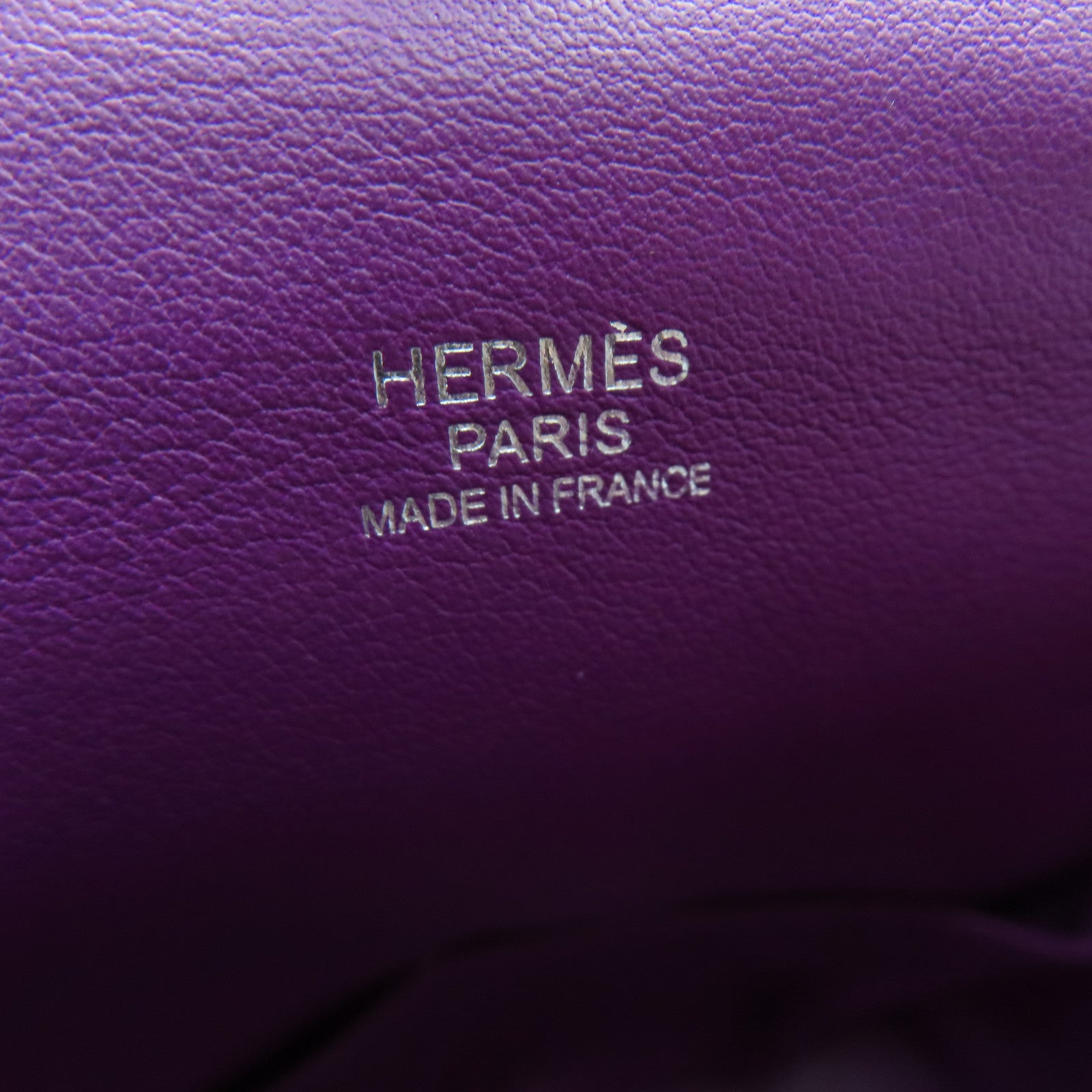 HERMES Swift Leather Toolbox 20 Silver Buckle Handle Shoulder Bag Sea Anemone Purple