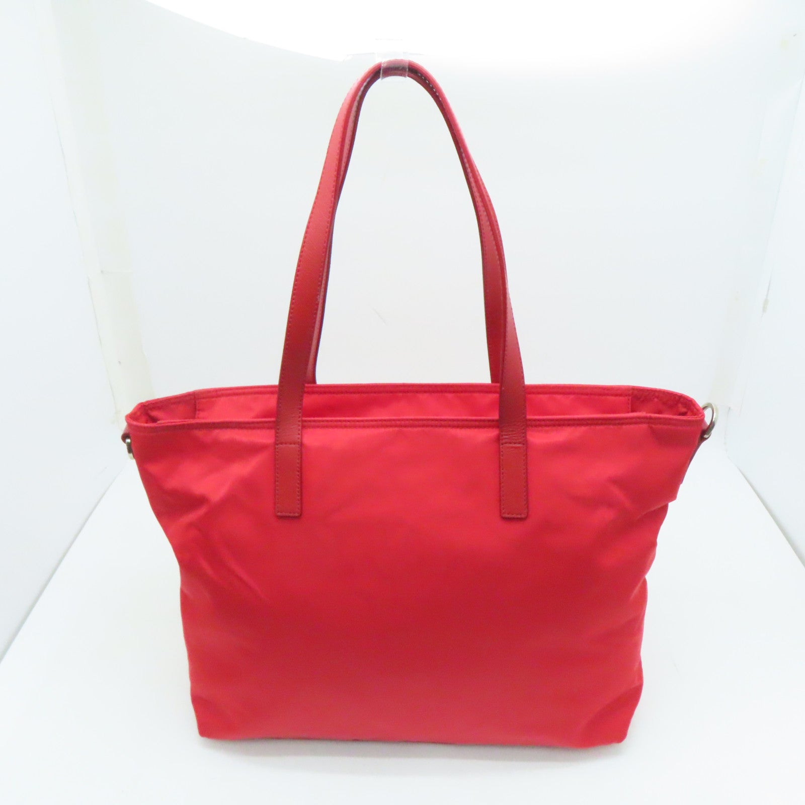 PRADA 尼龍2way Shoulder Bag銀扣手挽肩背兩用袋紅色