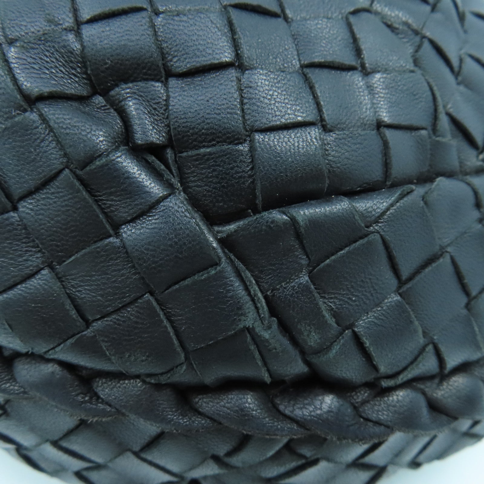 BOTTEGA VENETA Textured Leather Shoulder Bag Black