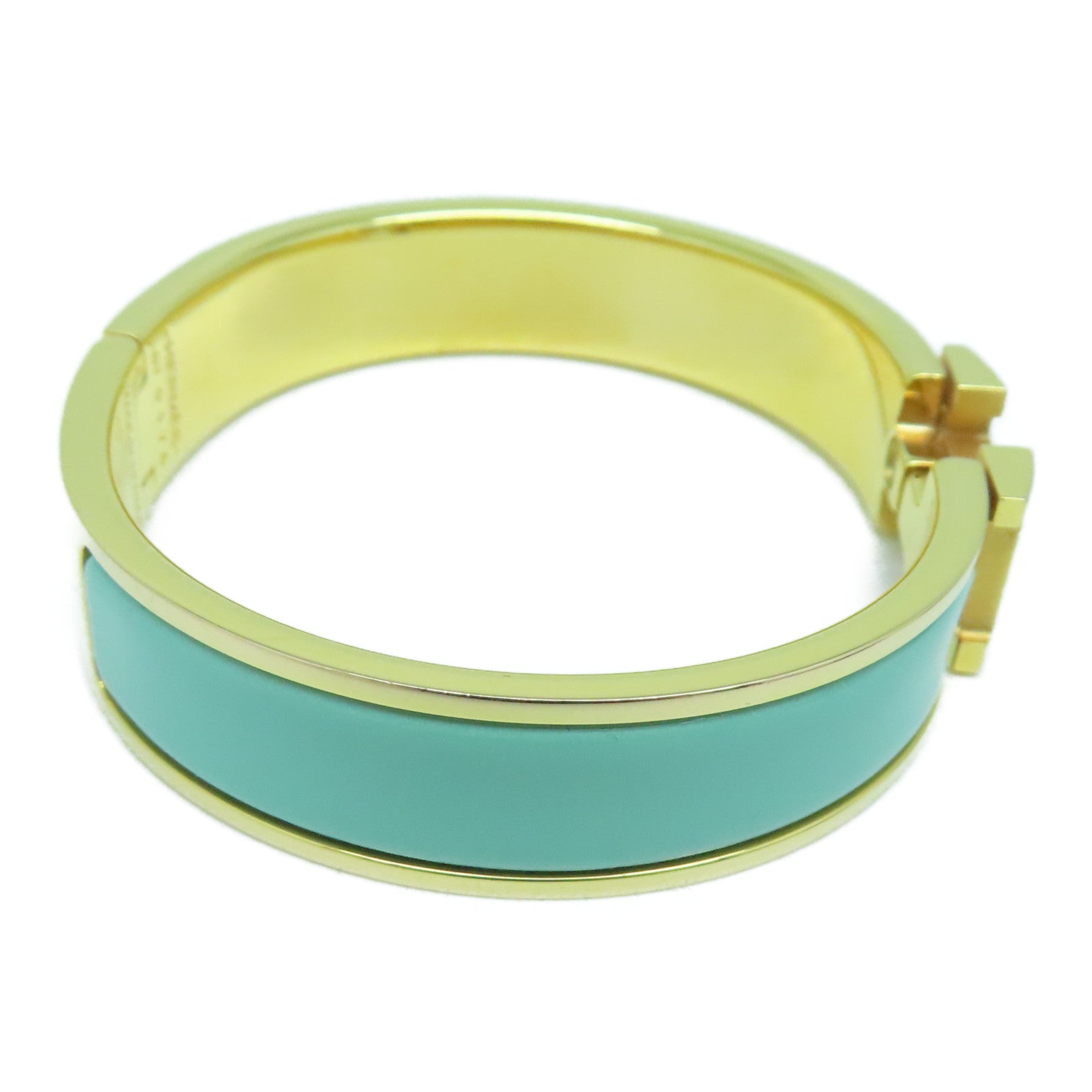 HERMES 金屬H Bangle金扣手鐲藍色
