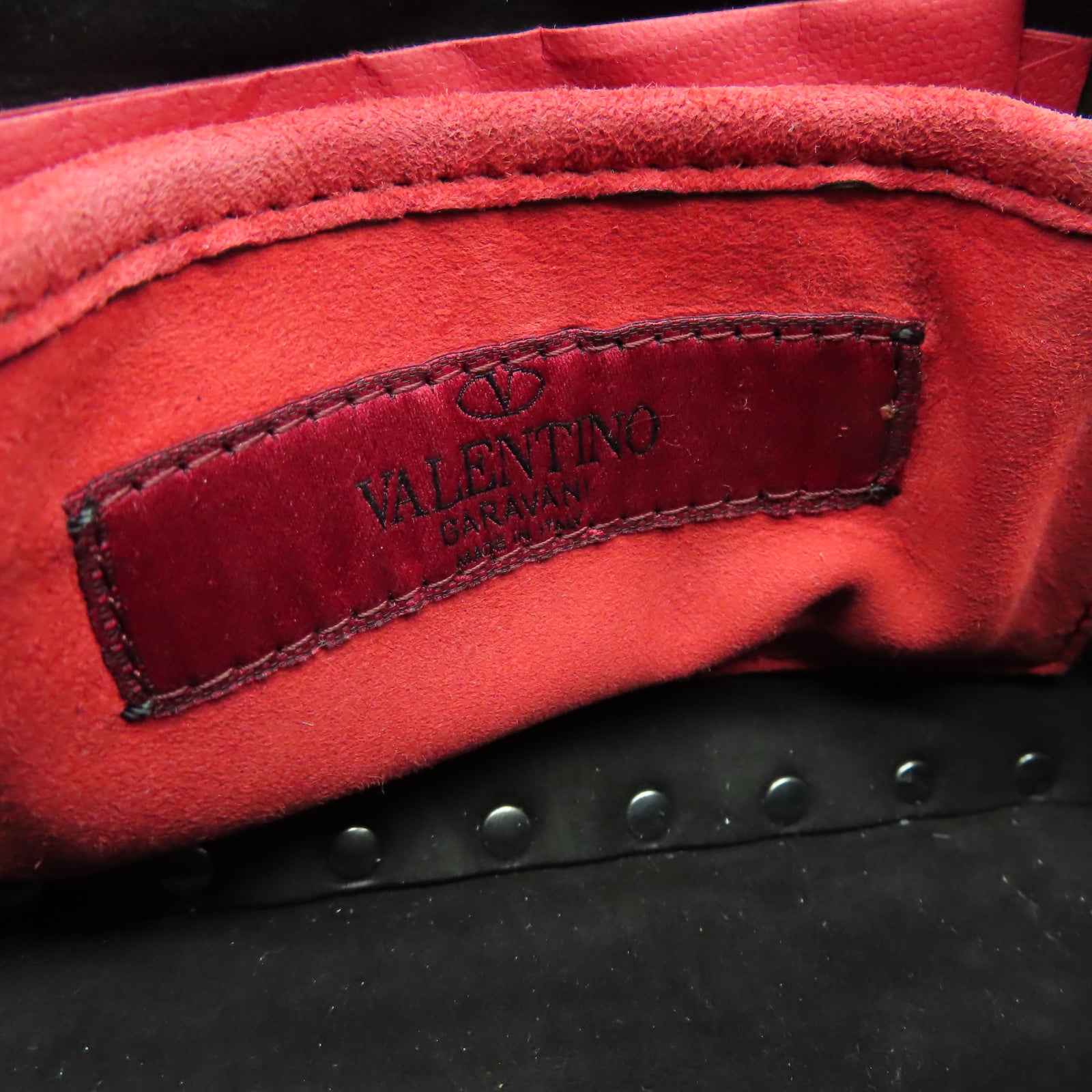 Valentino 牛皮皮革Shoulder Bag銀扣鏈帶肩背袋黑色