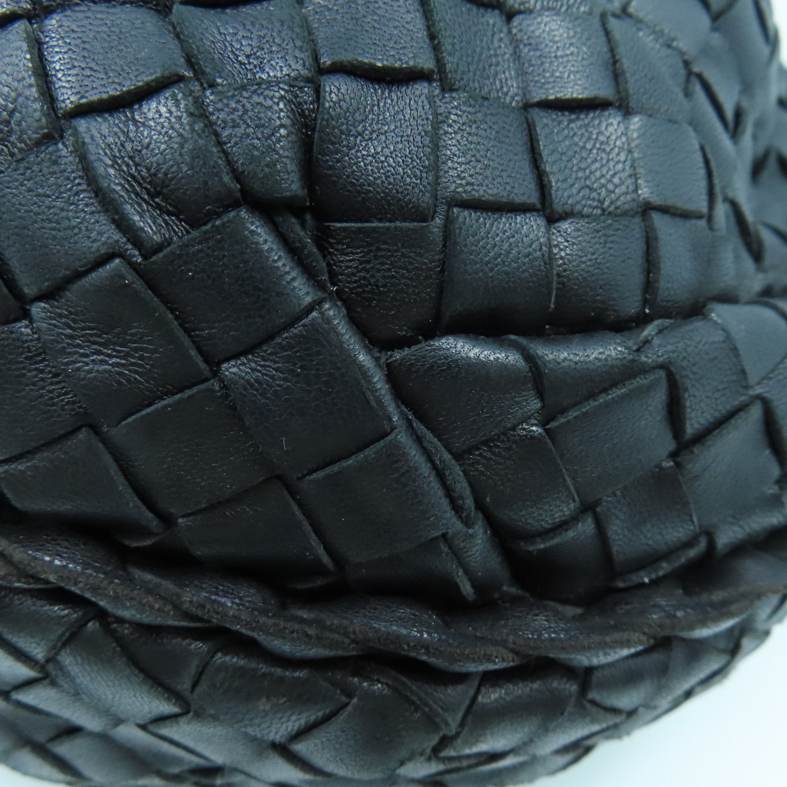 BOTTEGA VENETA Textured Leather Shoulder Bag Black