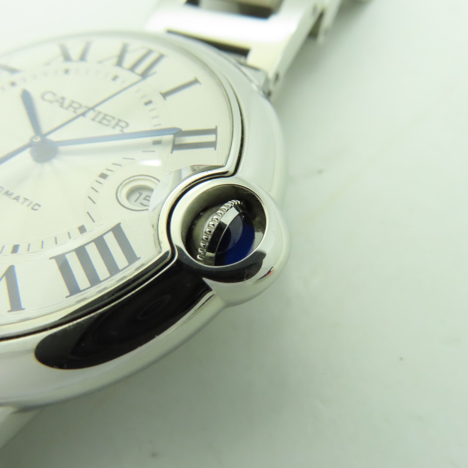 CARTIER Ballon Blue LM不鏽鋼手錶自動機芯白色