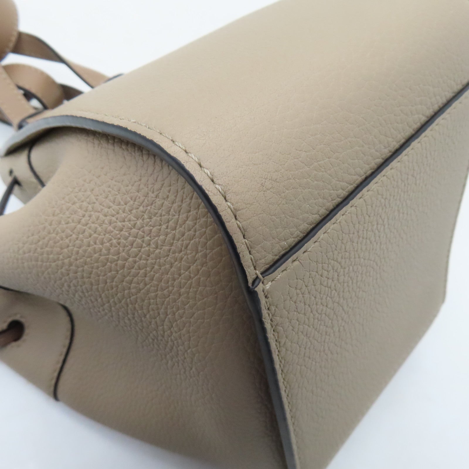 LOEWE 【激減優惠】牛皮皮革Mini Hammock金扣手挽肩背兩用袋啡色