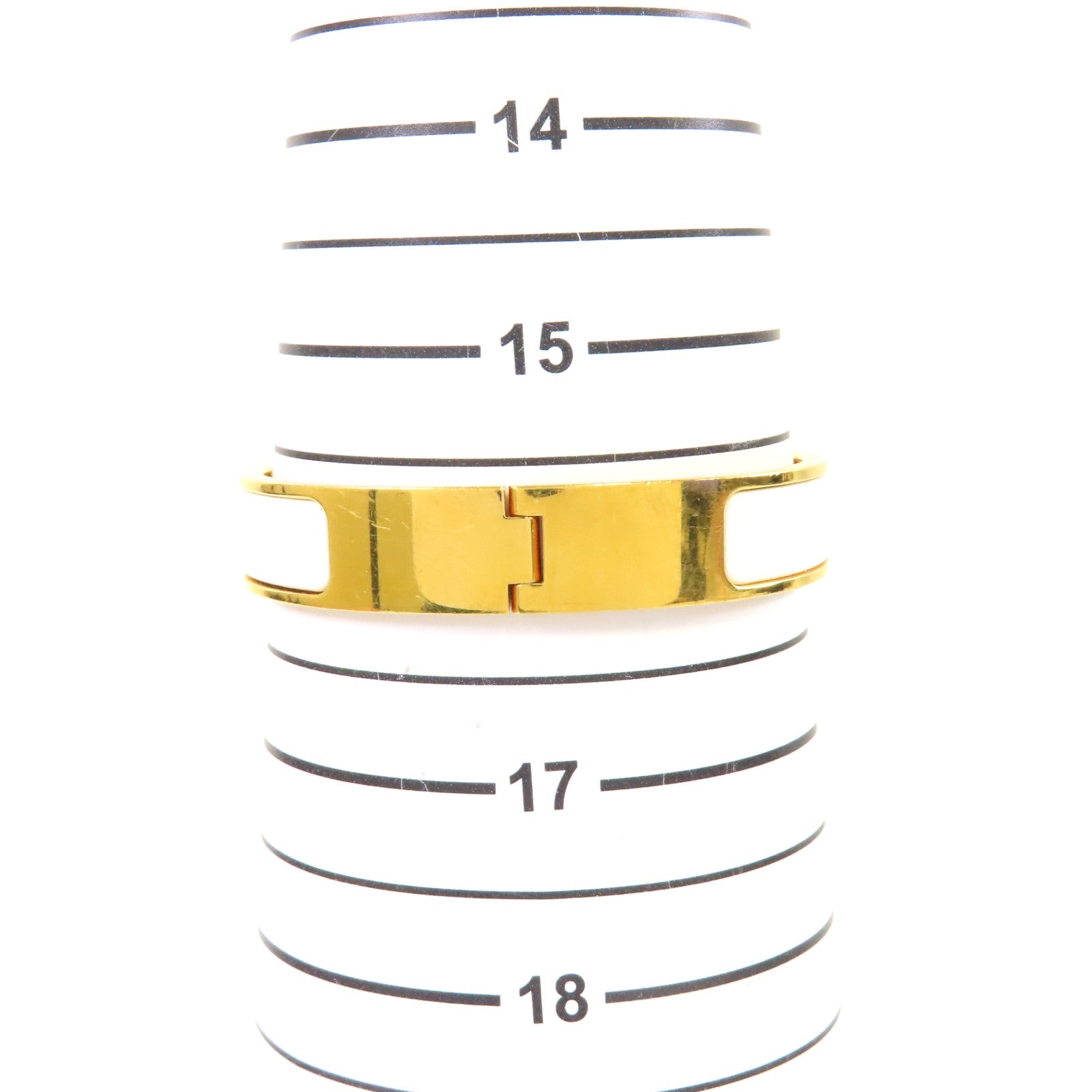 HERMES 金屬Clic H Bracelet手鐲金色/白色