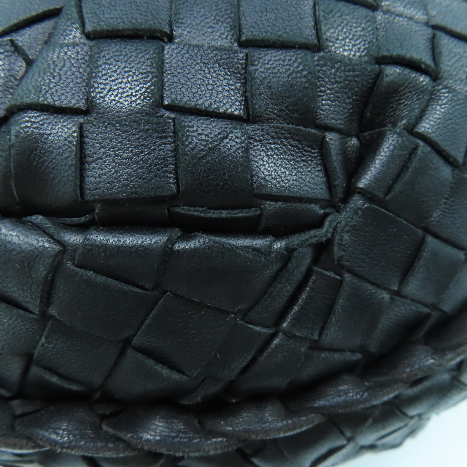 BOTTEGA VENETA Textured Leather Shoulder Bag Black
