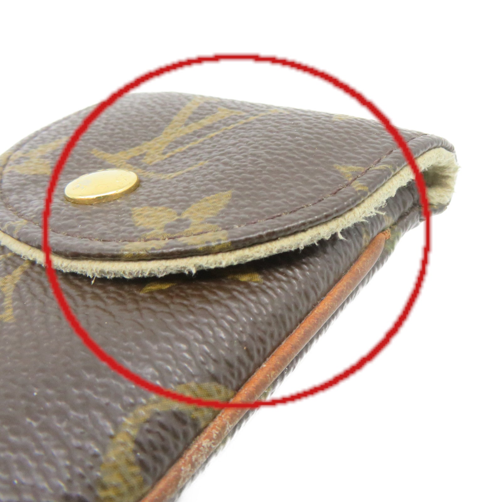 LOUIS VUITTON Monogram Etui Telephone MM Cellphone Case手机包啡色