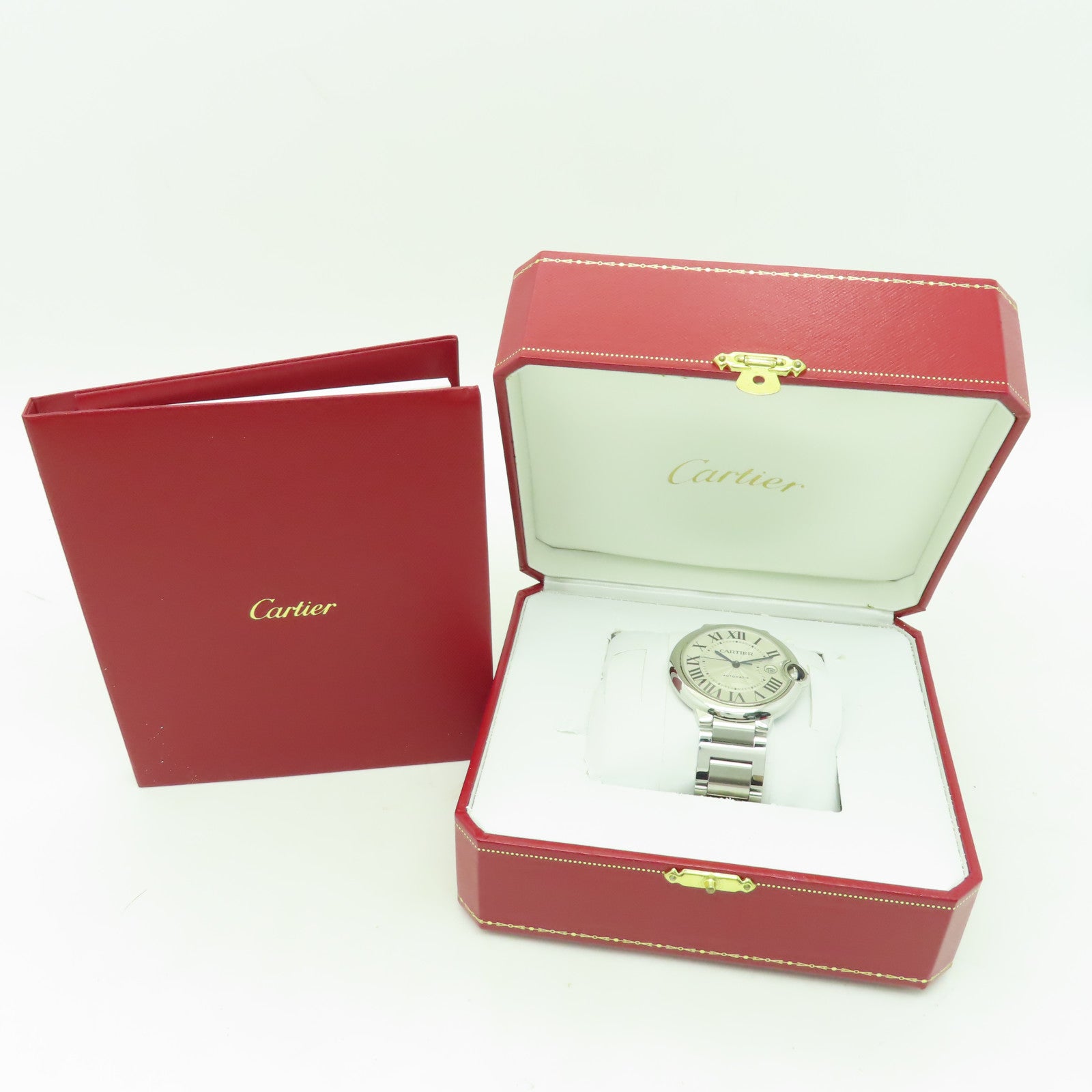 CARTIER Ballon Blue LM不鏽鋼手錶自動機芯白色