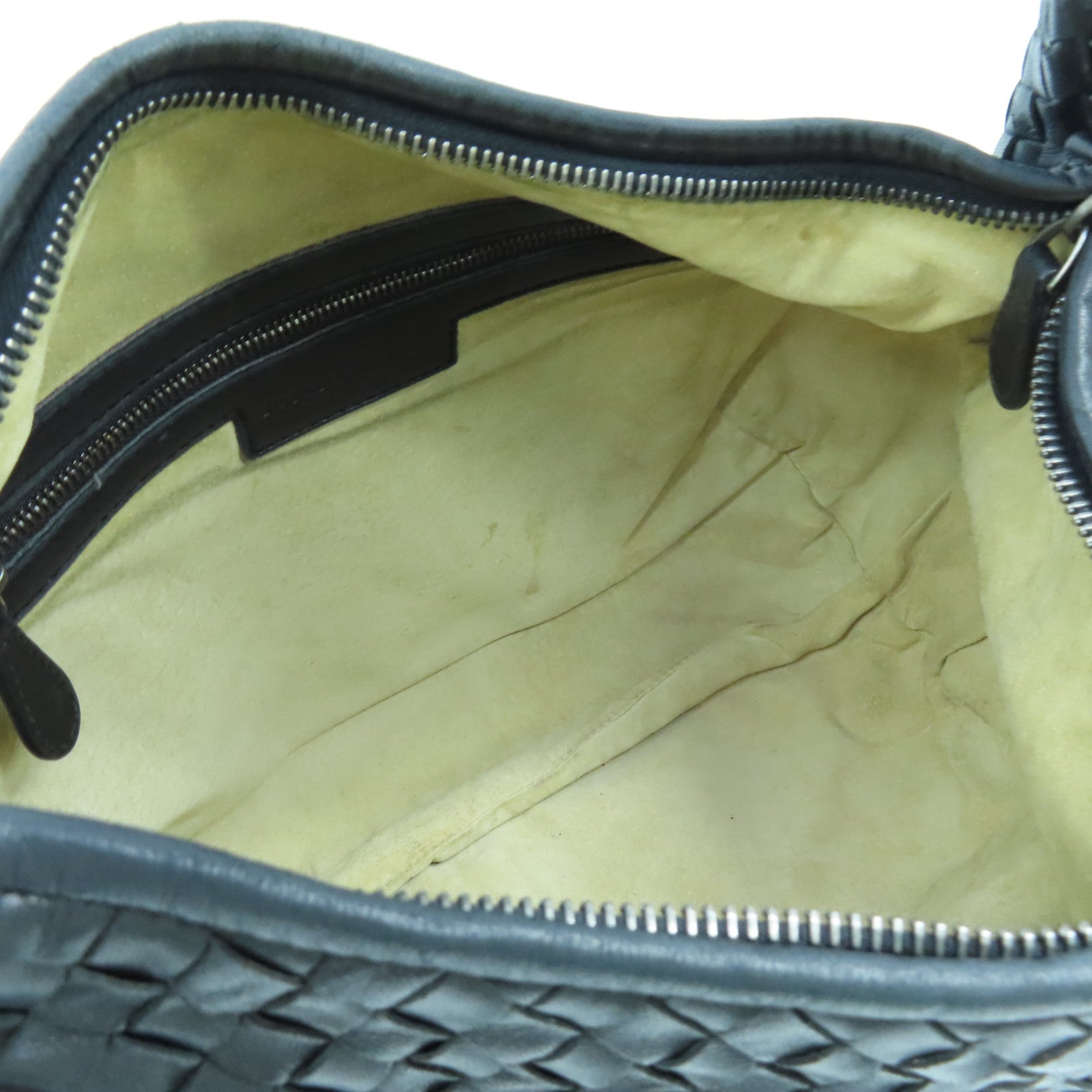 BOTTEGA VENETA Textured Leather Shoulder Bag Black