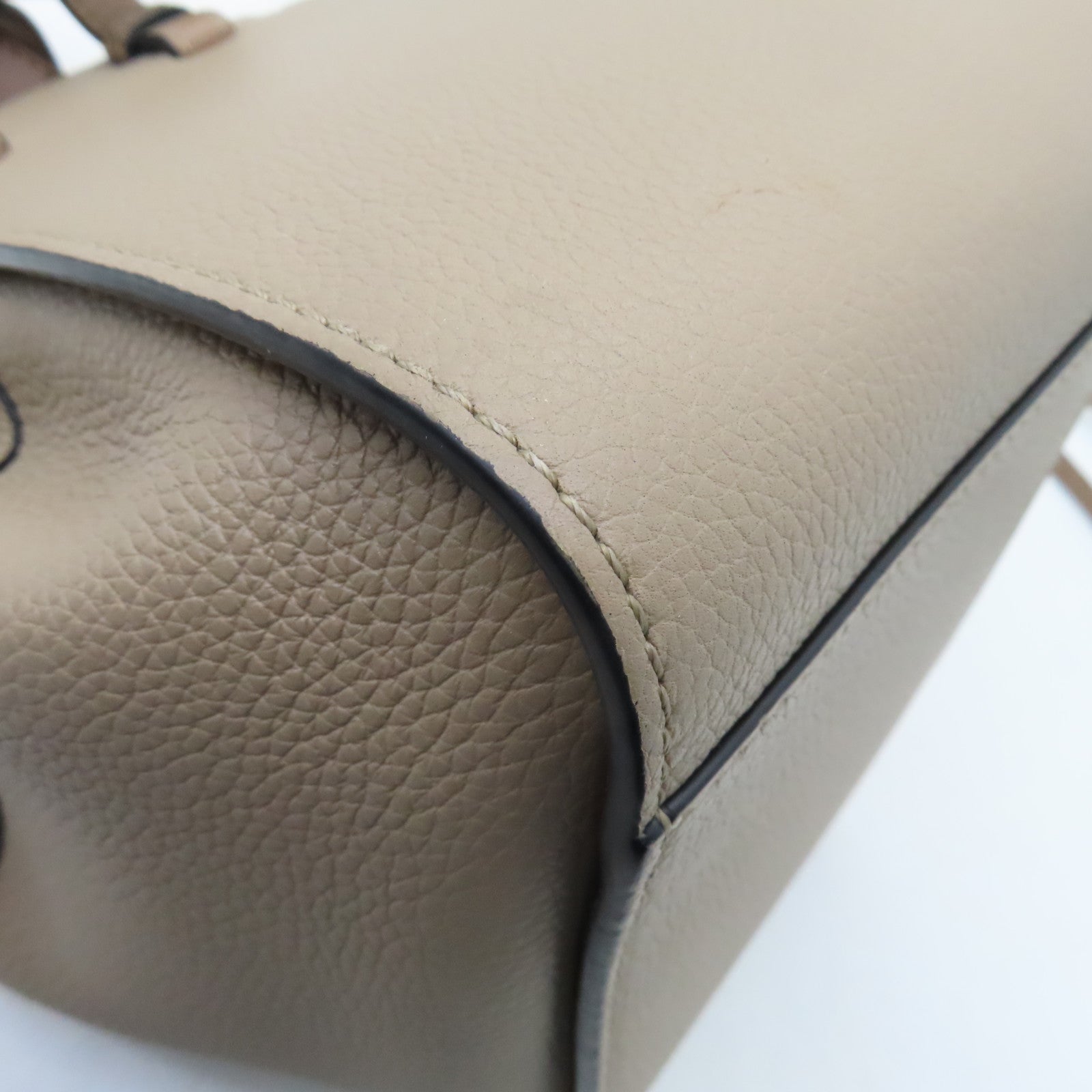 LOEWE 【激減優惠】牛皮皮革Mini Hammock金扣手挽肩背兩用袋啡色