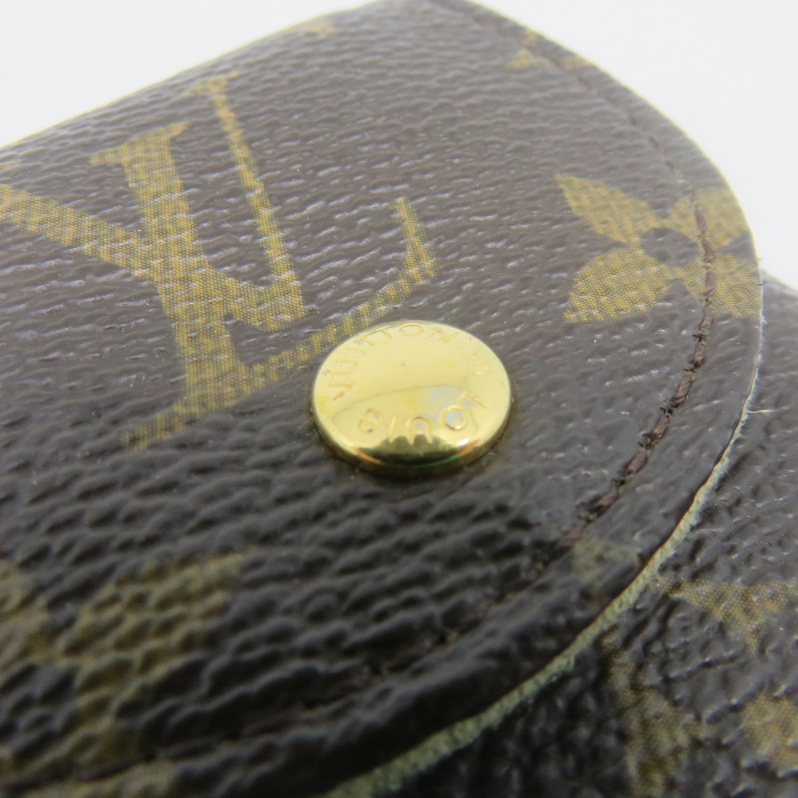 LOUIS VUITTON Monogram Etui Telephone MM Cellphone Case手机包啡色