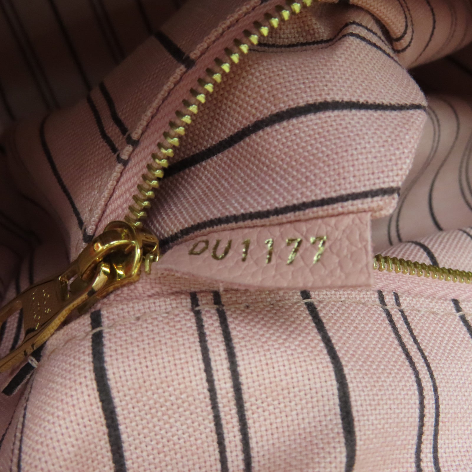 LOUIS VUITTON Monogram Empreinte Speedy Bandouliere 25金扣手挽肩背兩用袋粉紅色
