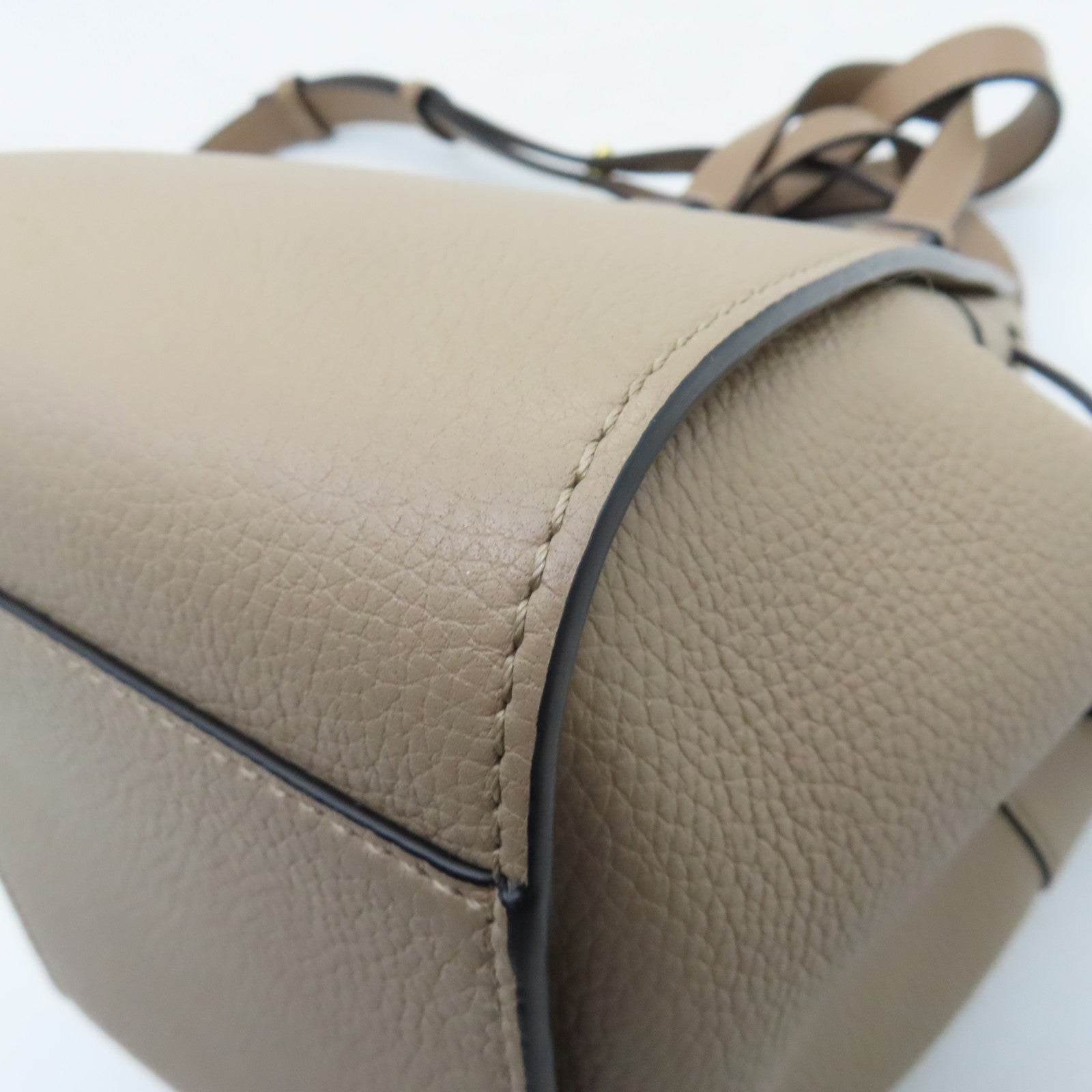 LOEWE 【激減優惠】牛皮皮革Mini Hammock金扣手挽肩背兩用袋啡色