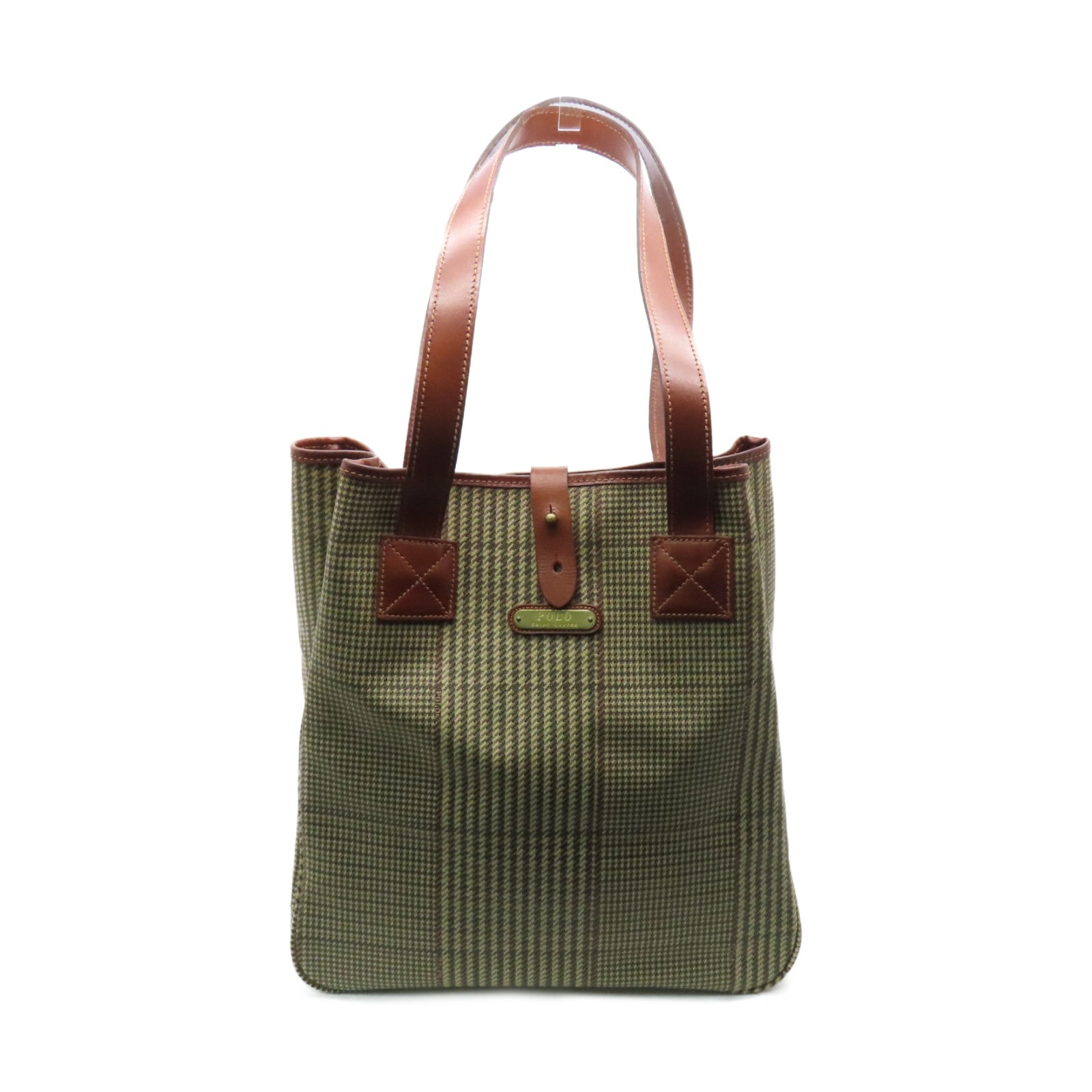 RALPH LAUREN Coated Canvas Tote Bag Brown