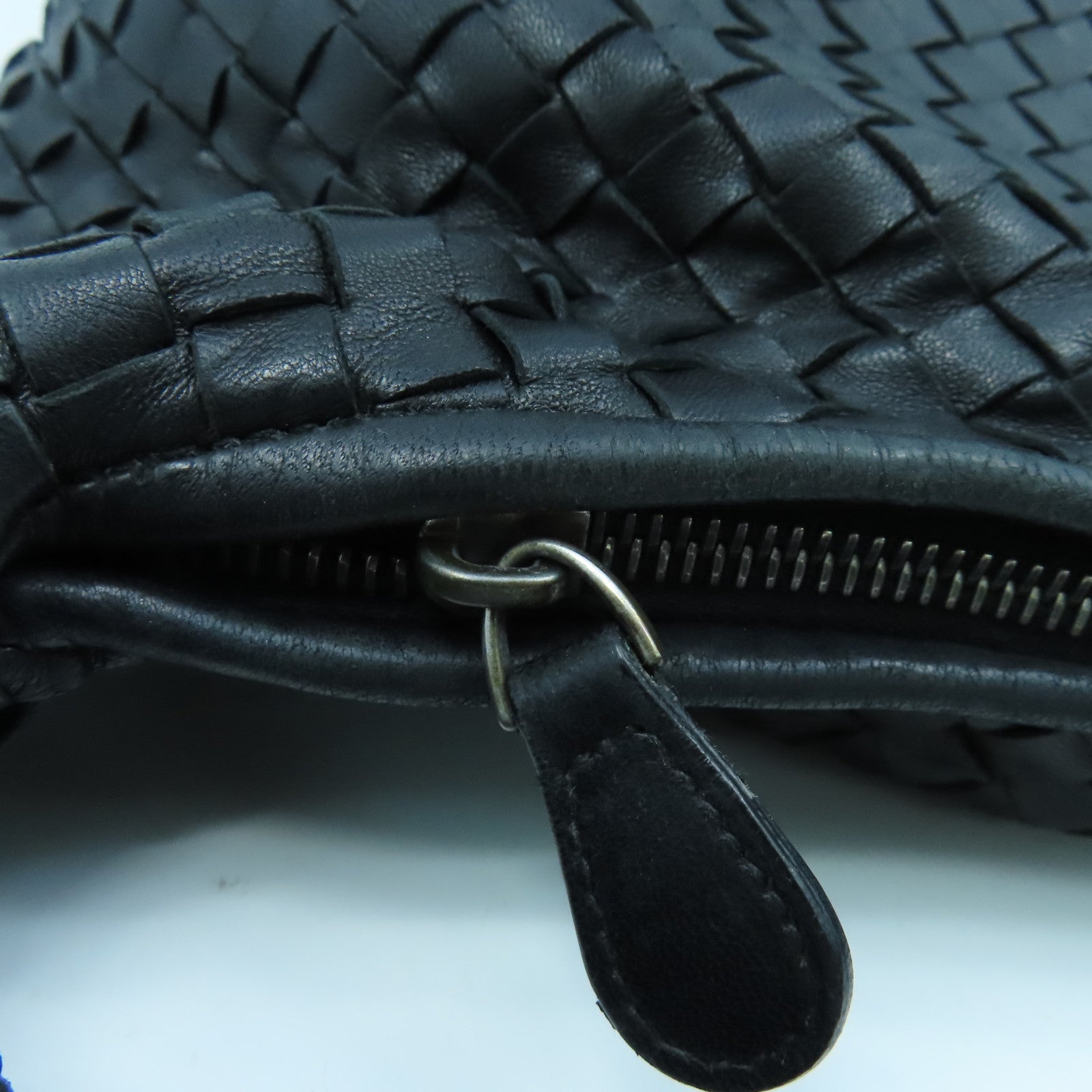 BOTTEGA VENETA Textured Leather Shoulder Bag Black