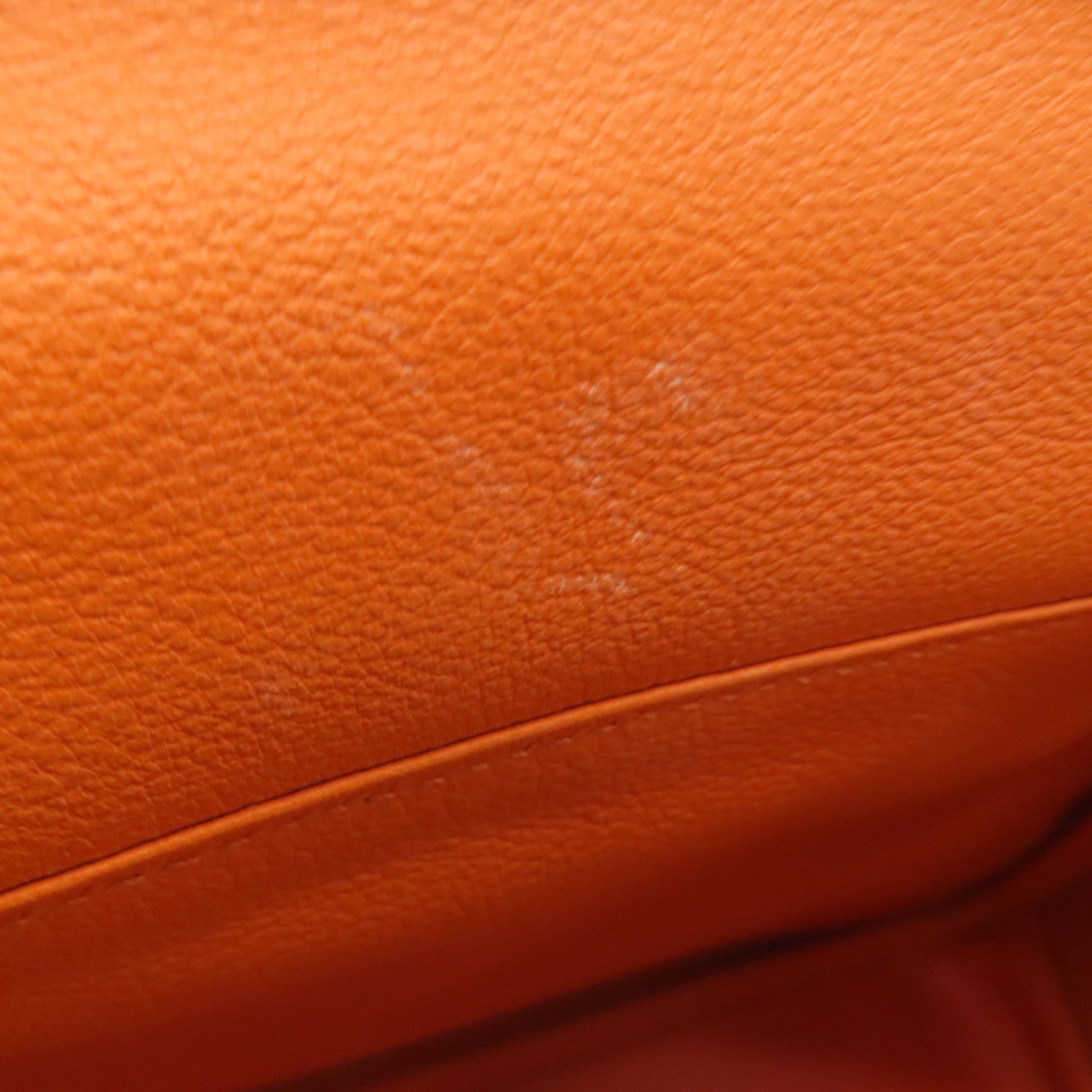 HERMES Evercolor皮革 SHW Lindy 26銀扣肩背袋橙色