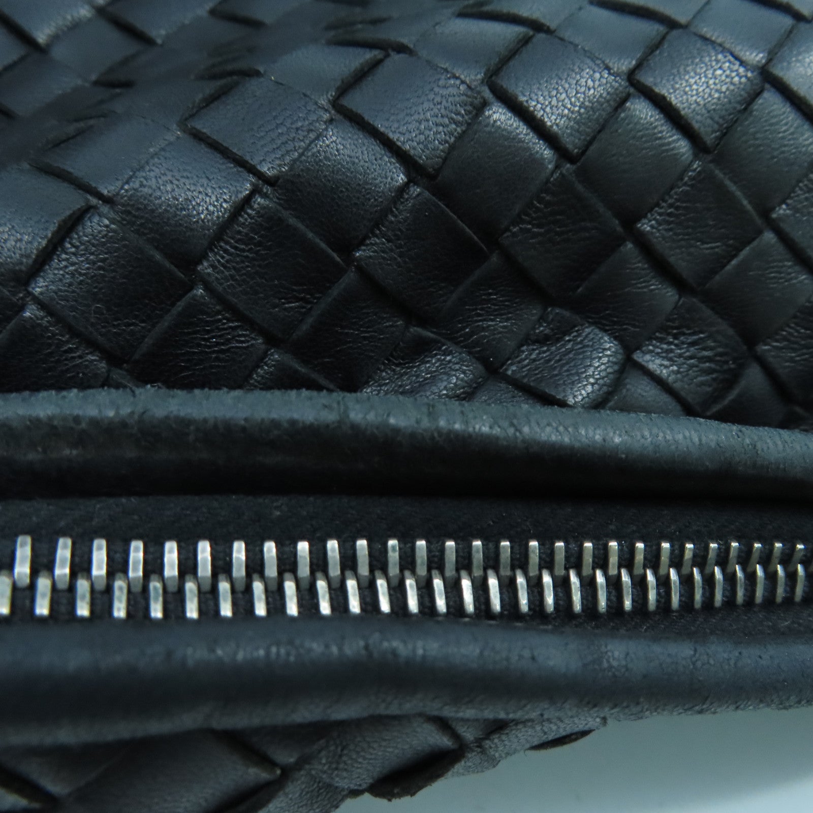 BOTTEGA VENETA Textured Leather Shoulder Bag Black