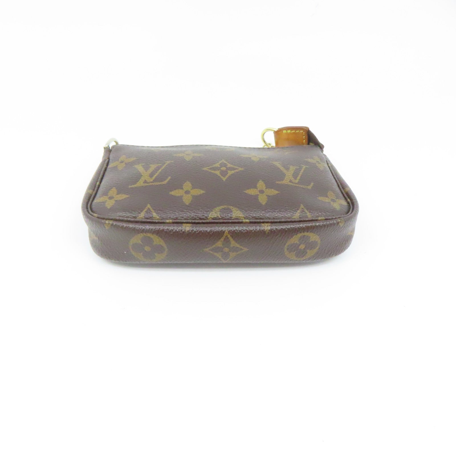 LOUIS VUITTON 【激減優惠】Monogram Mini Pochette Accessoires金扣鏈帶肩背袋啡色