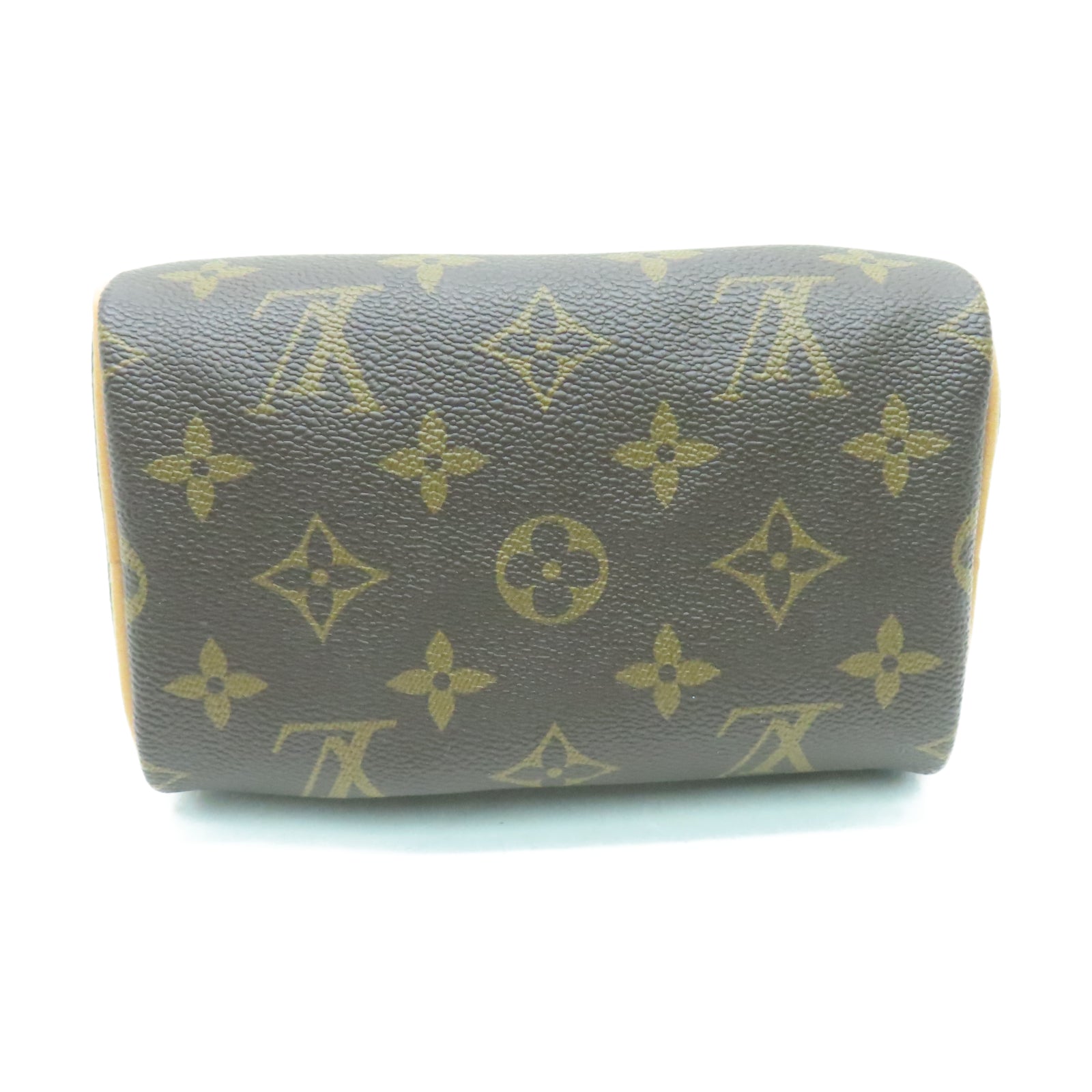 LOUIS VUITTON Monogram Nano Speedy金扣手挽肩背两用袋棕色