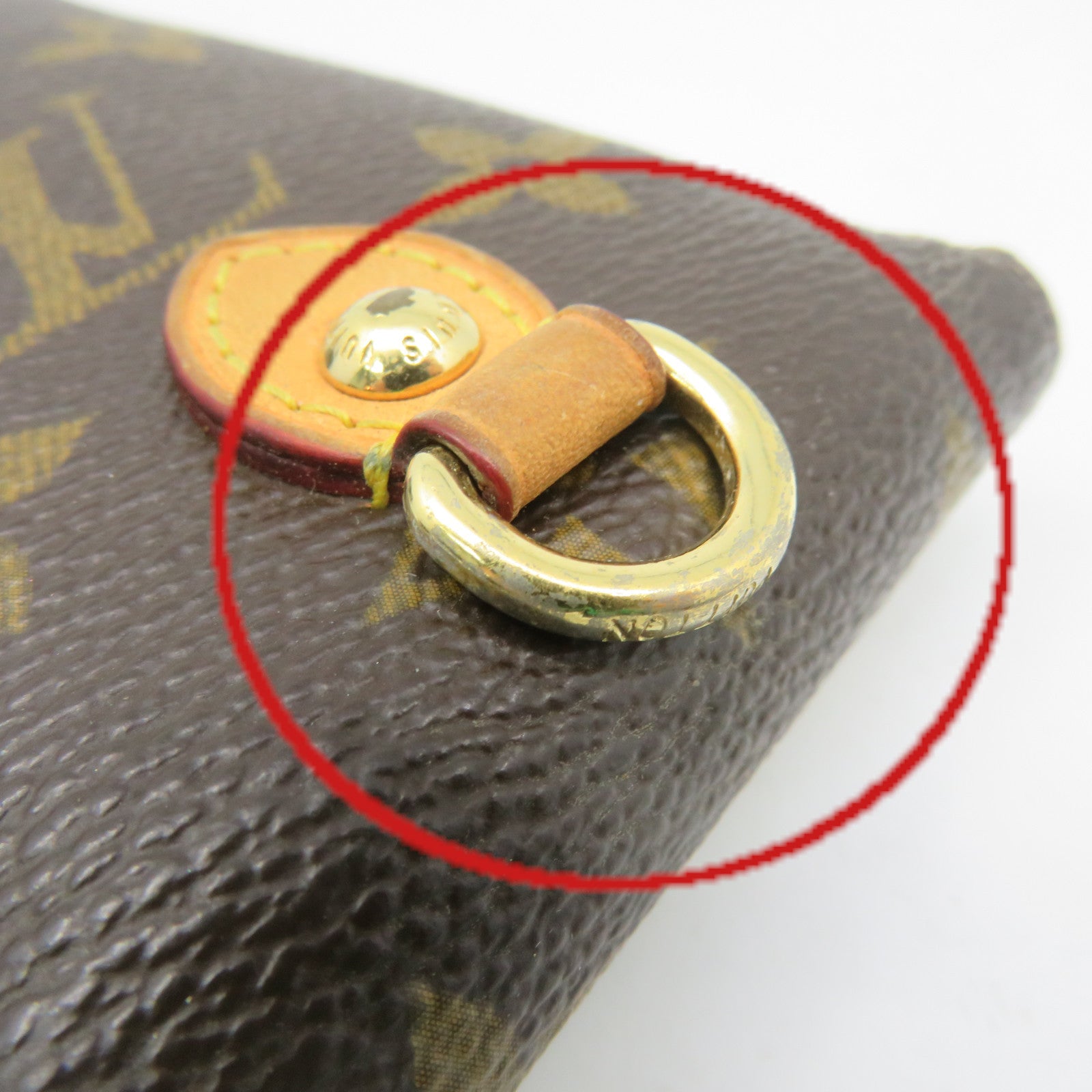 LOUIS VUITTON Monogram Etui Telephone MM Cellphone Case手机包啡色
