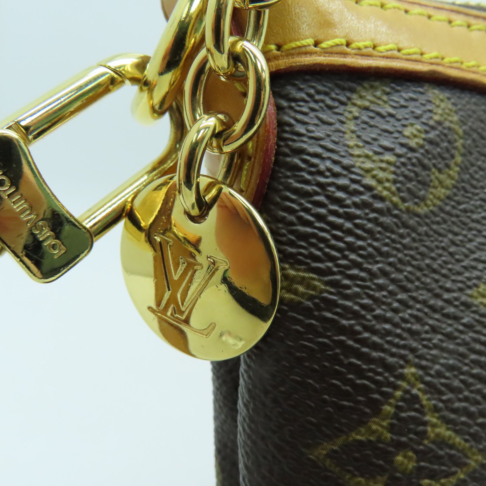 LOUIS VUITTON Monogram Palermo PM金扣手挽肩背兩用袋啡色