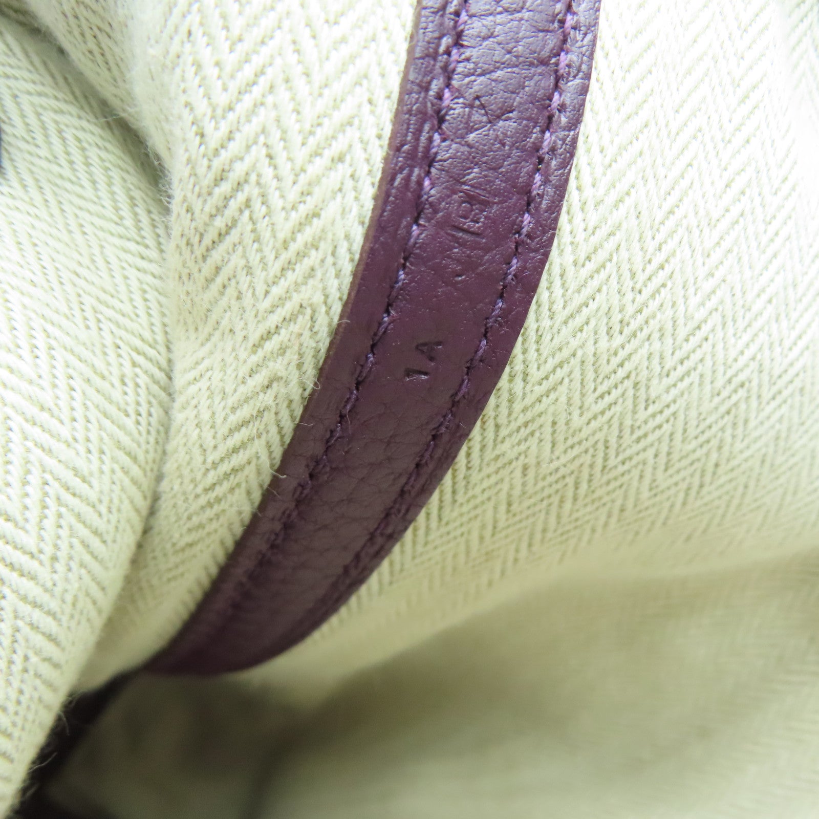 HERMES Negonda Leather GardenParty PM Silver Buckle Handle Bag Alligator Purple