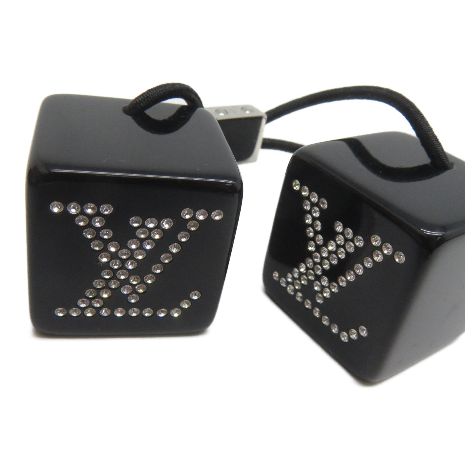 LOUIS VUITTON 【激減優惠】PVC Hair Cube銀扣髮圈黑色