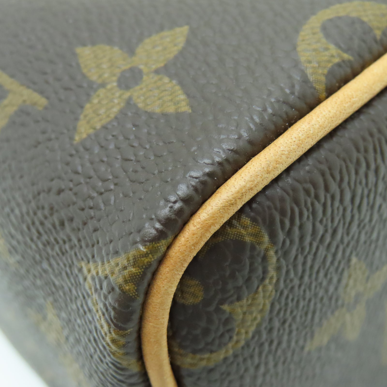 LOUIS VUITTON Monogram Nano Speedy金扣手挽肩背两用袋棕色