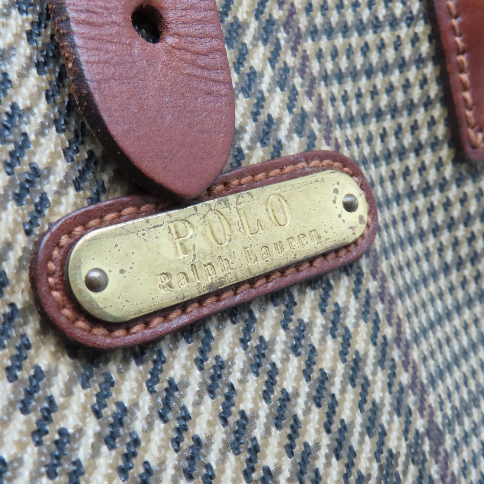 RALPH LAUREN Coated Canvas Tote Bag Brown