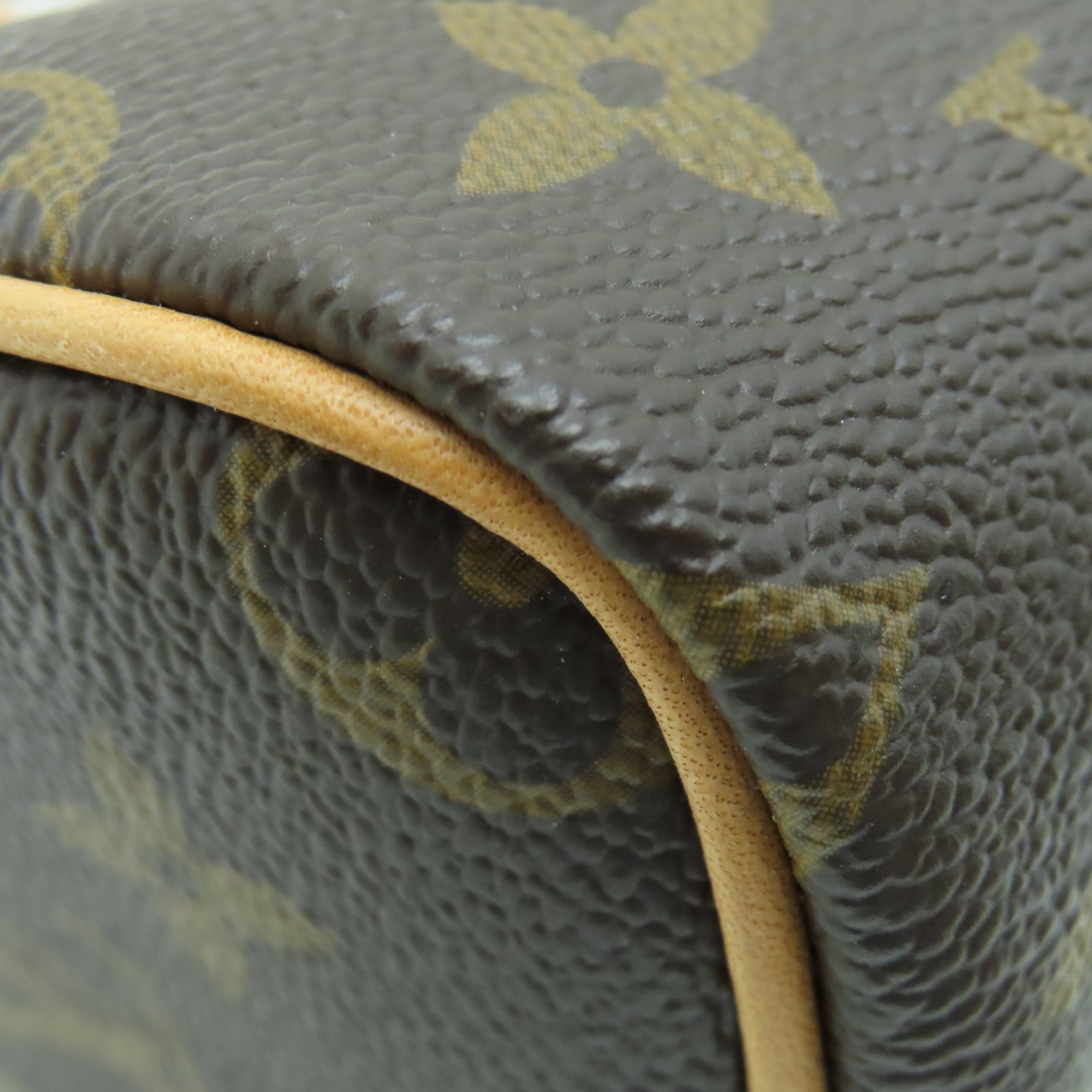 LOUIS VUITTON Monogram Nano Speedy金扣手挽肩背两用袋棕色
