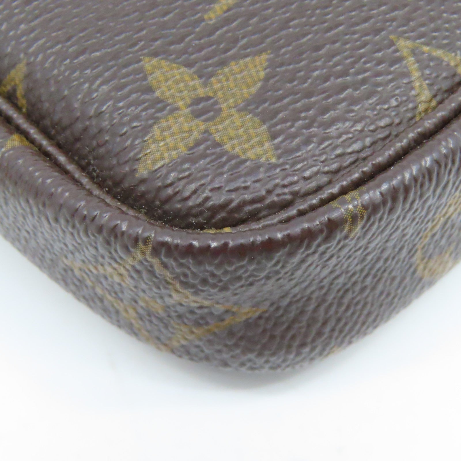 LOUIS VUITTON 【激減優惠】Monogram Mini Pochette Accessoires金扣鏈帶肩背袋啡色