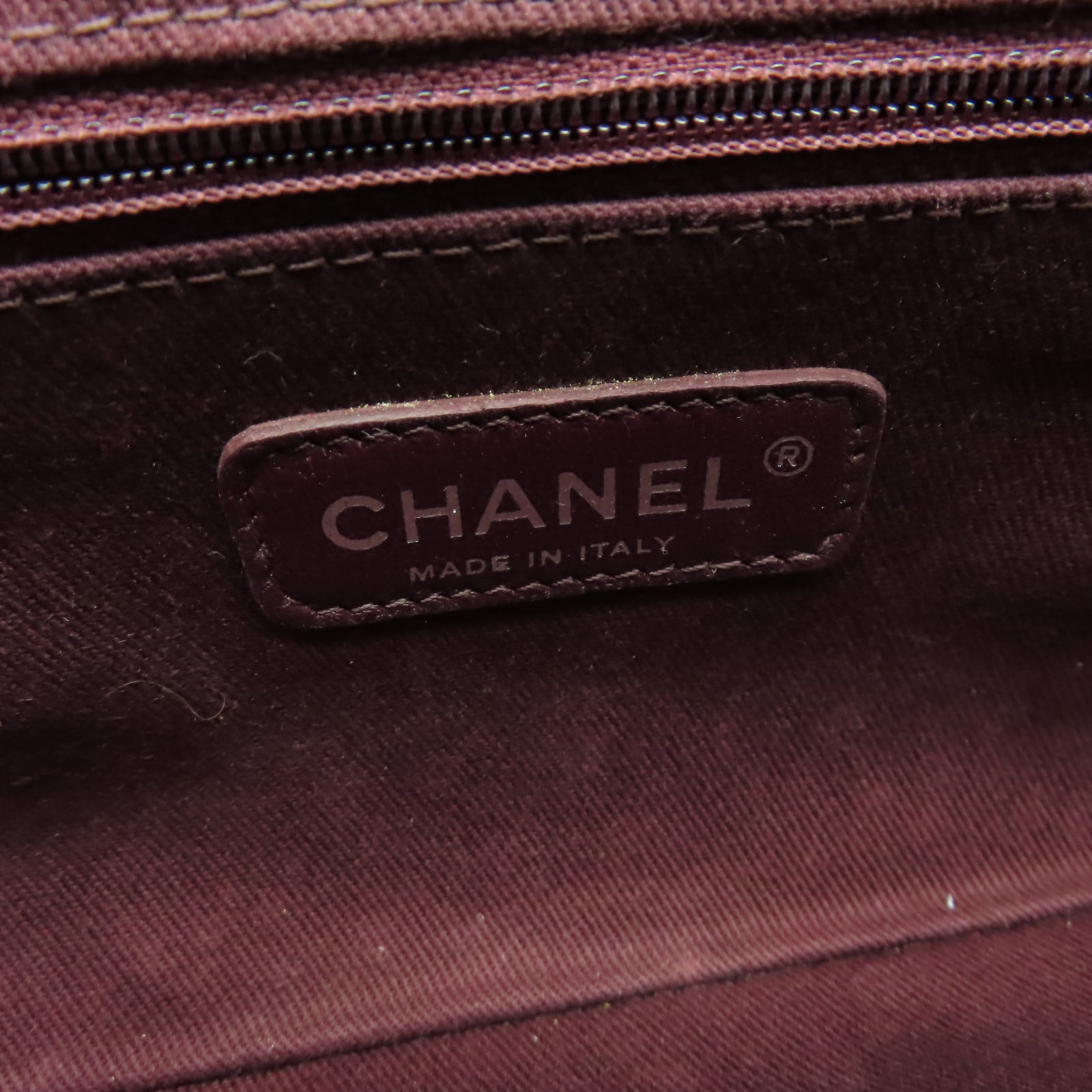 CHANEL 菱格牛皮皮革Chain Shoulder銀扣鏈帶肩背袋藍色