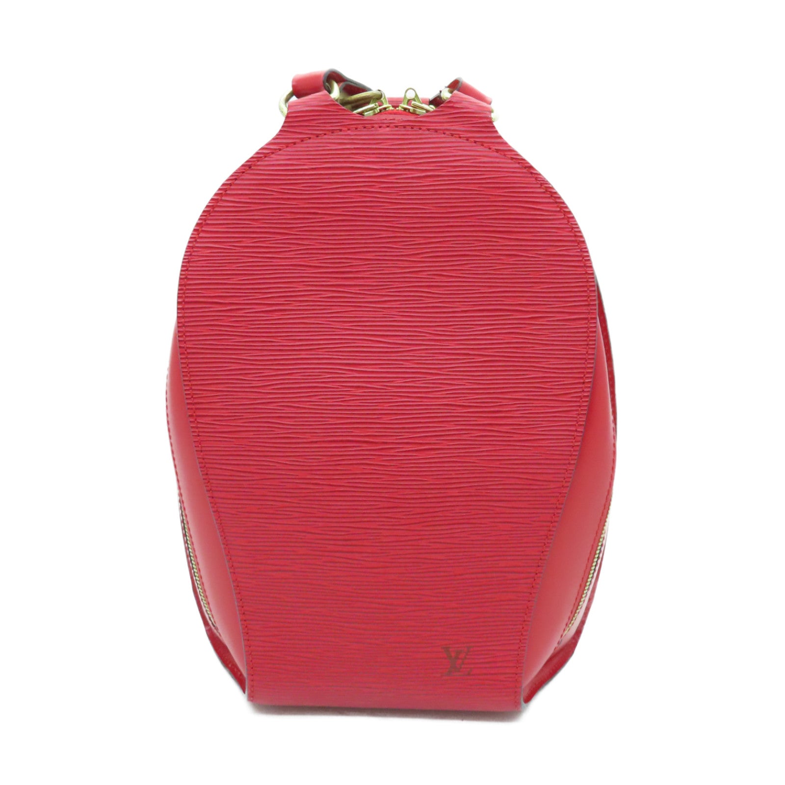 LOUIS VUITTON Epi Mabillon Back Pack gold buckle backpack red