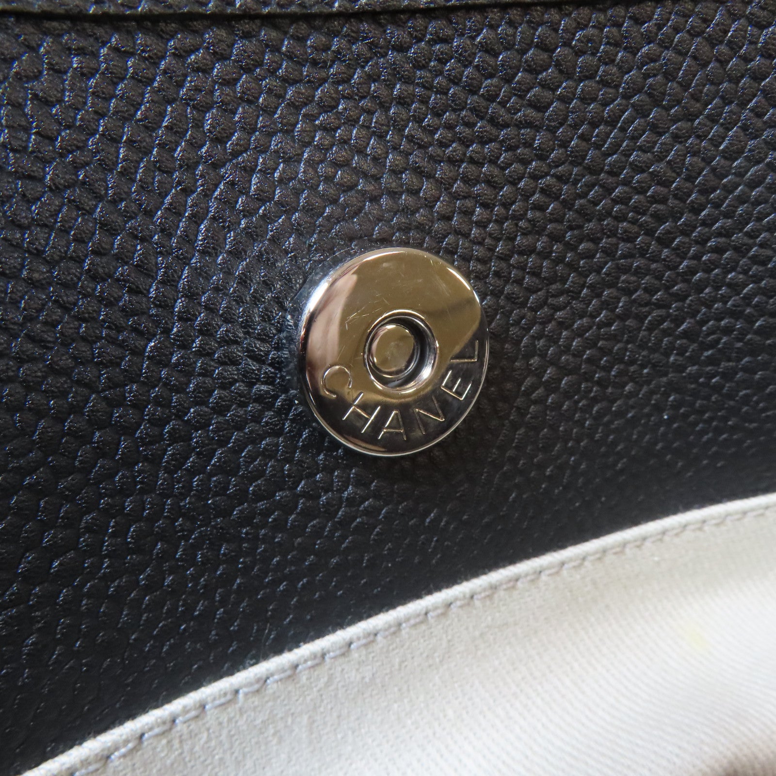 CHANEL 牛皮皮革31 Rue Cambon Chain Shoulder銀扣鏈帶肩背袋黑色