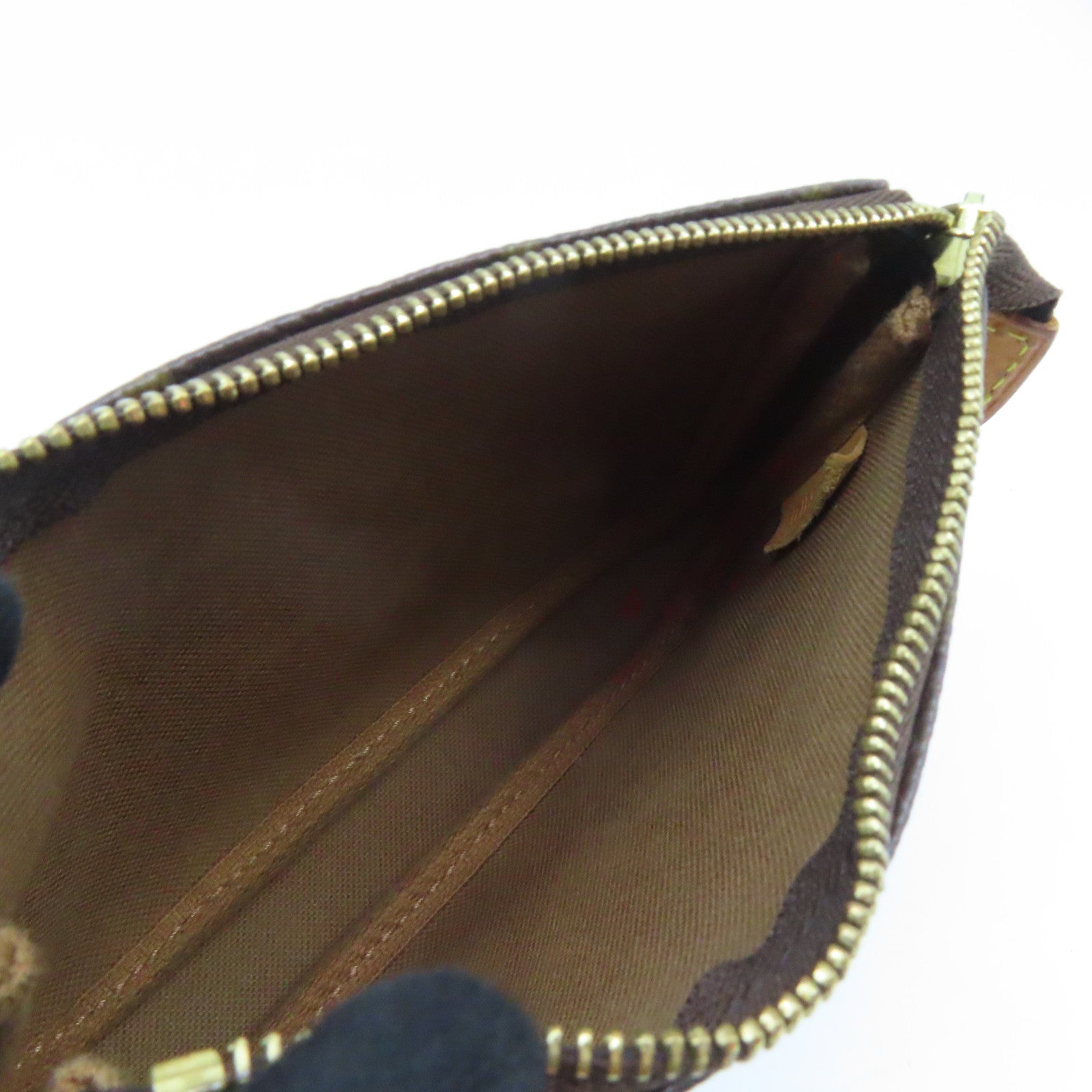 LOUIS VUITTON 【激減優惠】Monogram Mini Pochette Accessoires金扣鏈帶肩背袋啡色