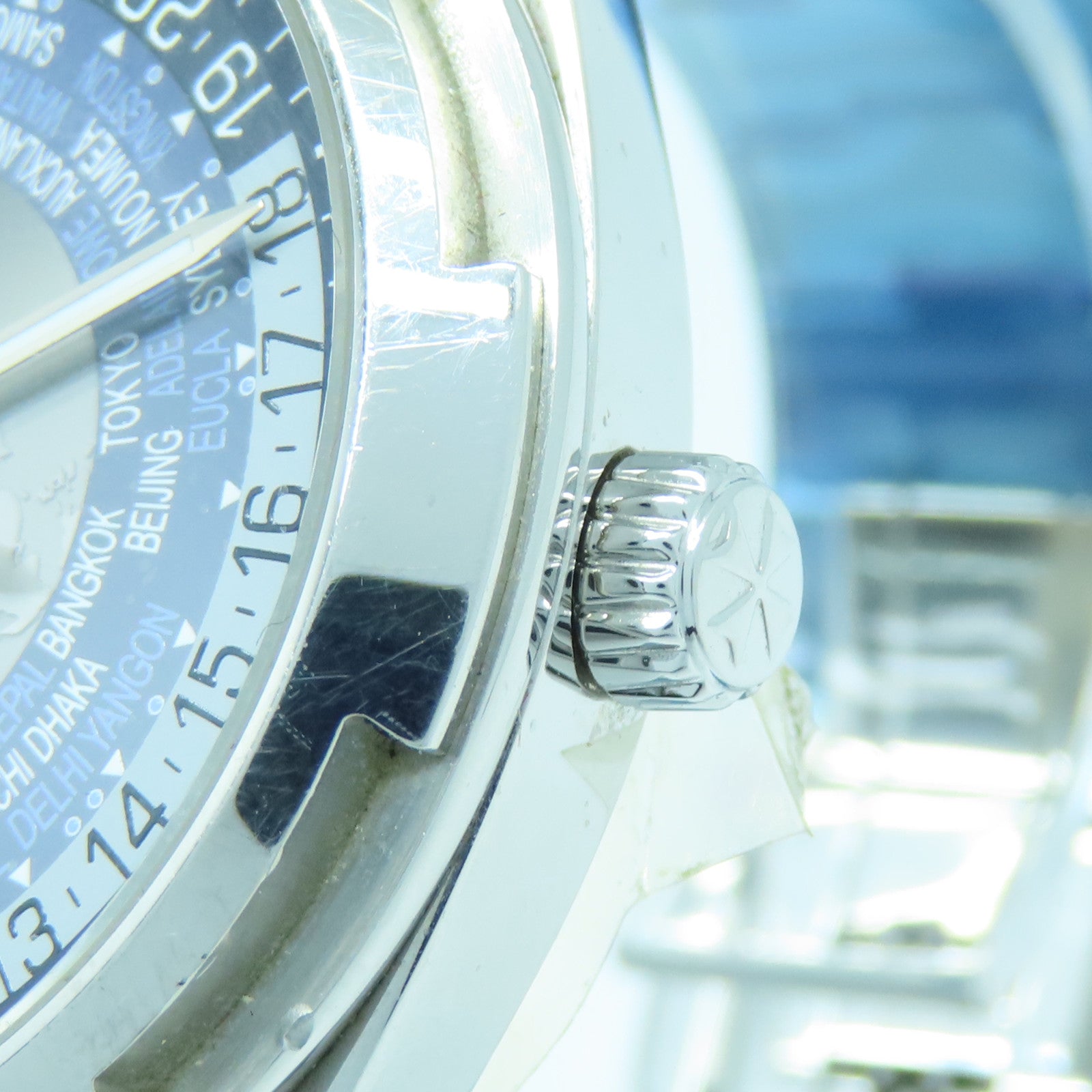 VACHERON CONSTANTIN 不鏽鋼Over Seas World Time手錶自動機芯深藍色/灰色