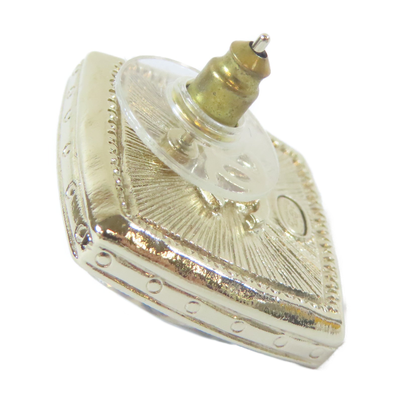 CHANEL 金屬/水晶Earrings耳環金色/黑色