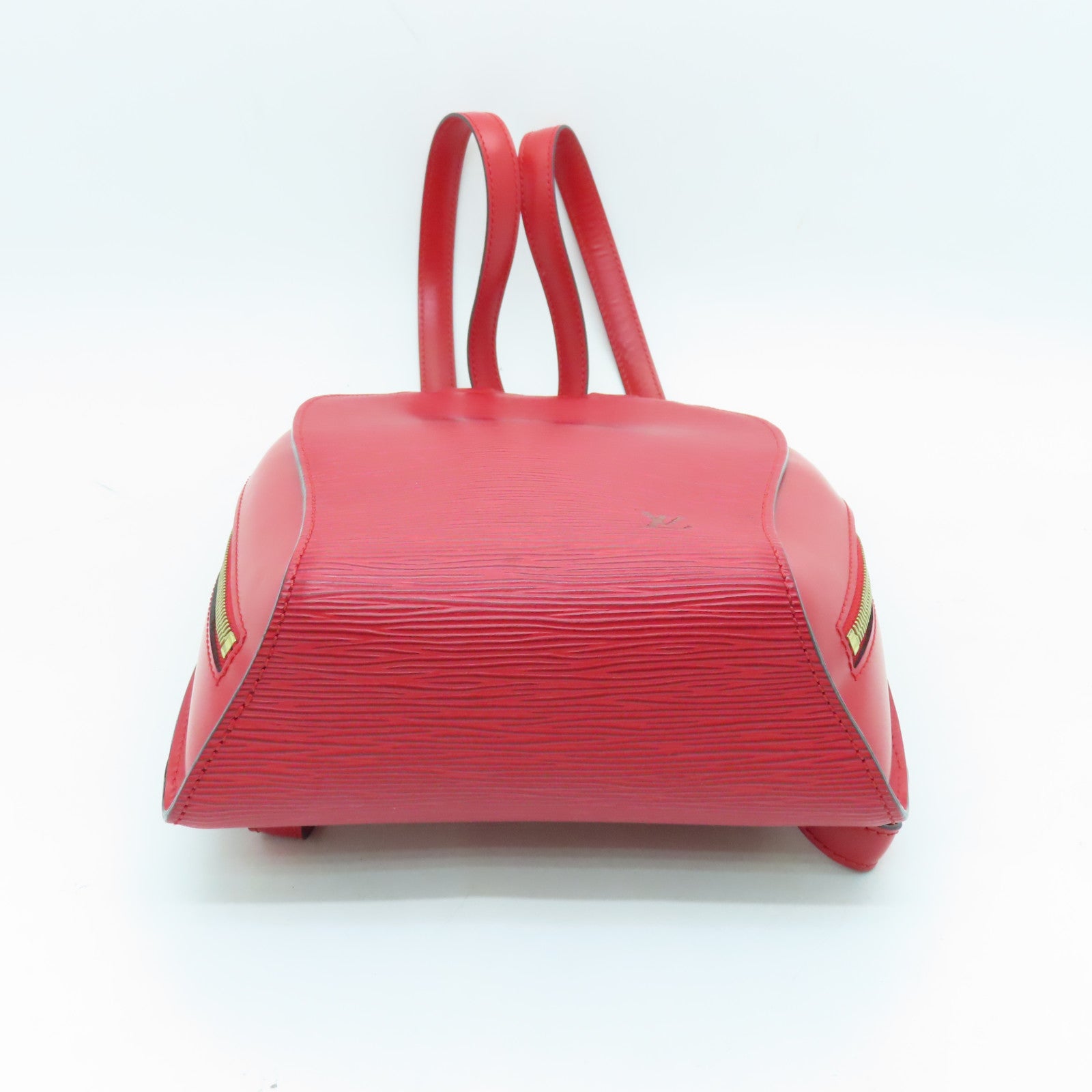 LOUIS VUITTON Epi Mabillon Back Pack gold buckle backpack red