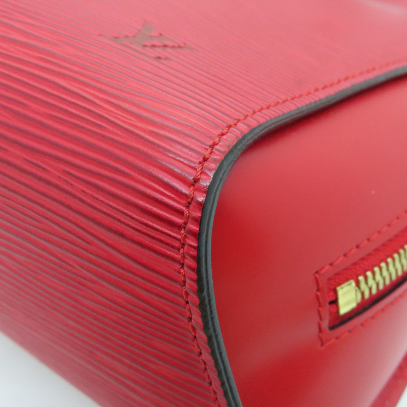 LOUIS VUITTON Epi Mabillon Back Pack gold buckle backpack red