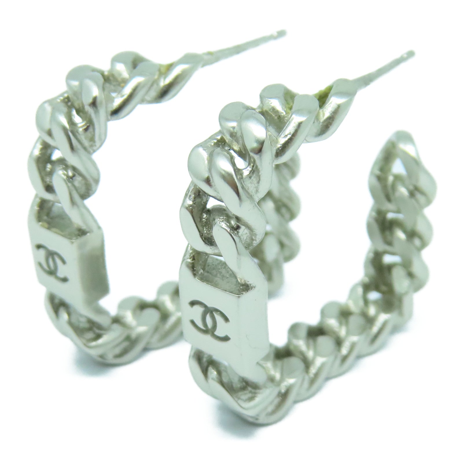 CHANEL 金屬Earrings耳環銀色
