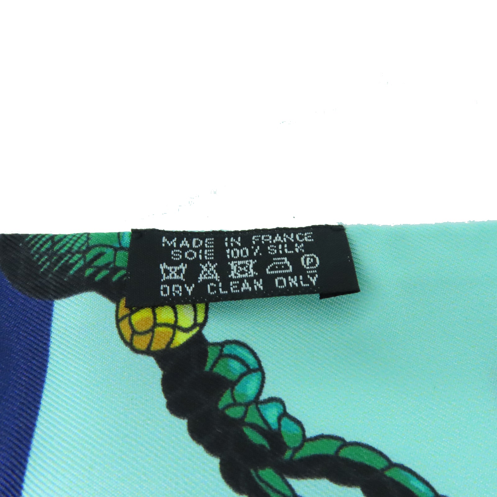 HERMES Silk Maxi Twilly Scarf Yellow/Blue/Color