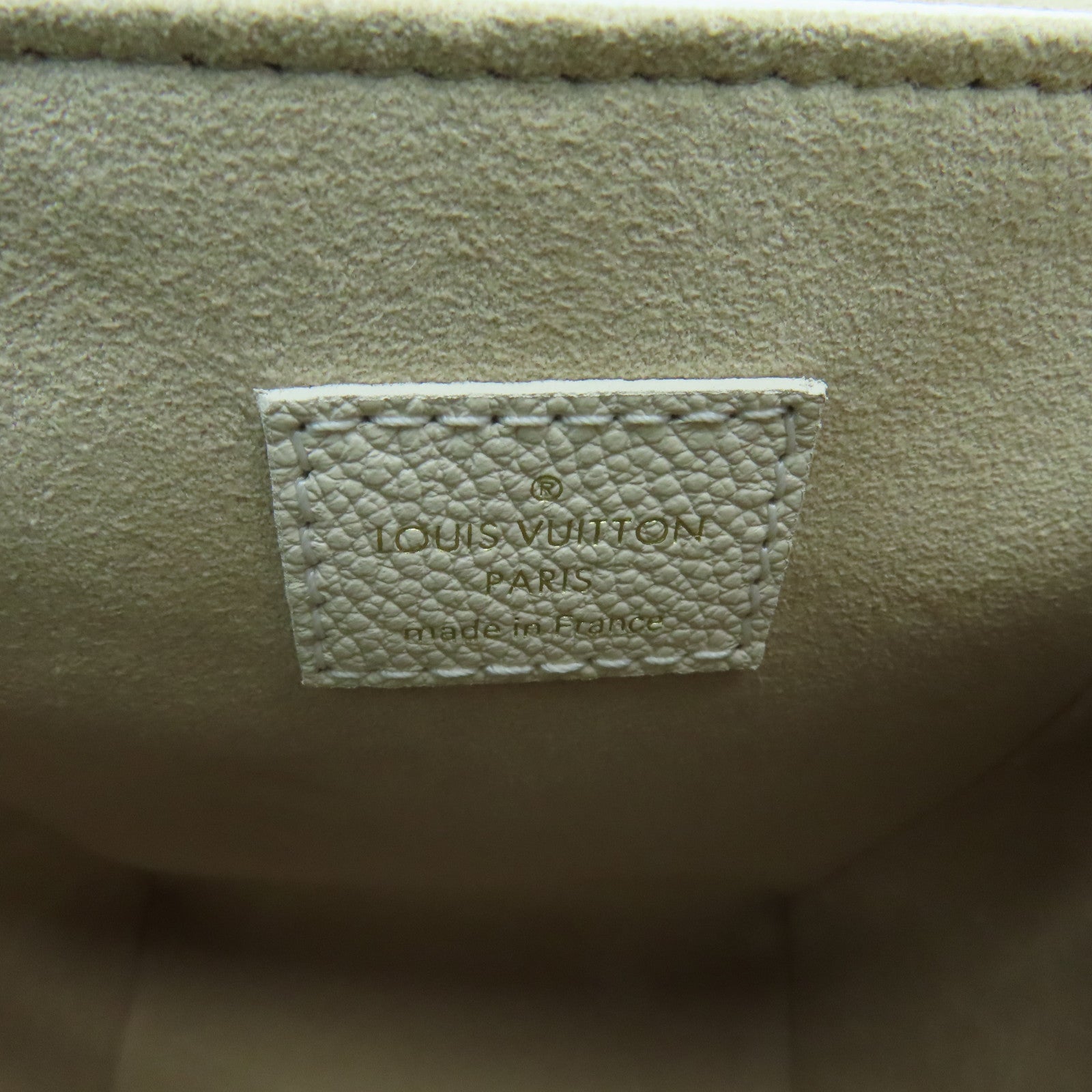 LOUIS VUITTON Monogram Empreinte Tiny Backpack金扣背包/肩背袋米色/綠色