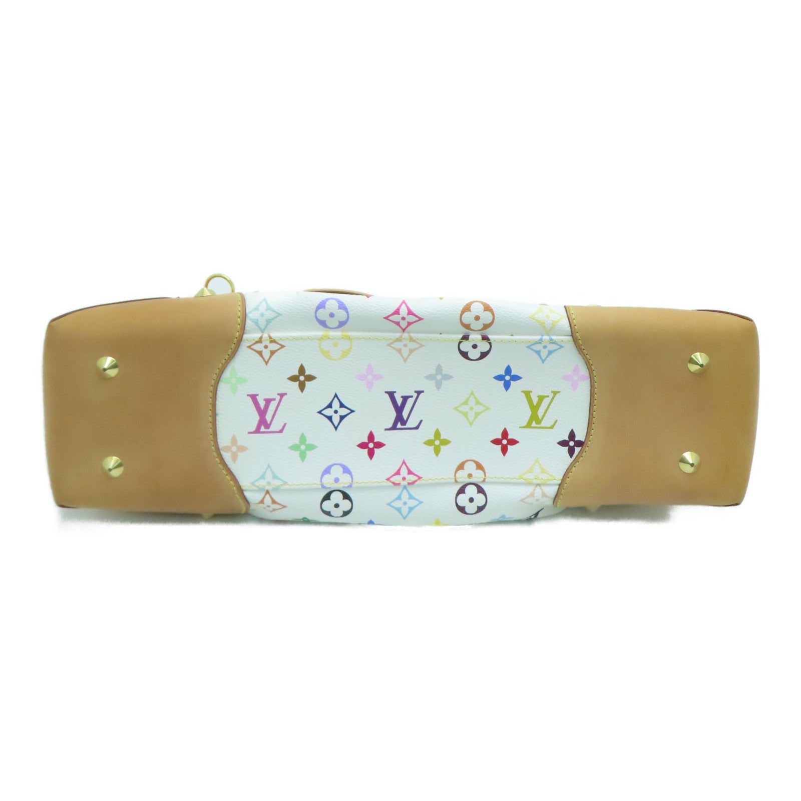LOUIS VUITTON Monogram Multicolore Judy MM金扣手挽肩背兩用袋白色/彩色