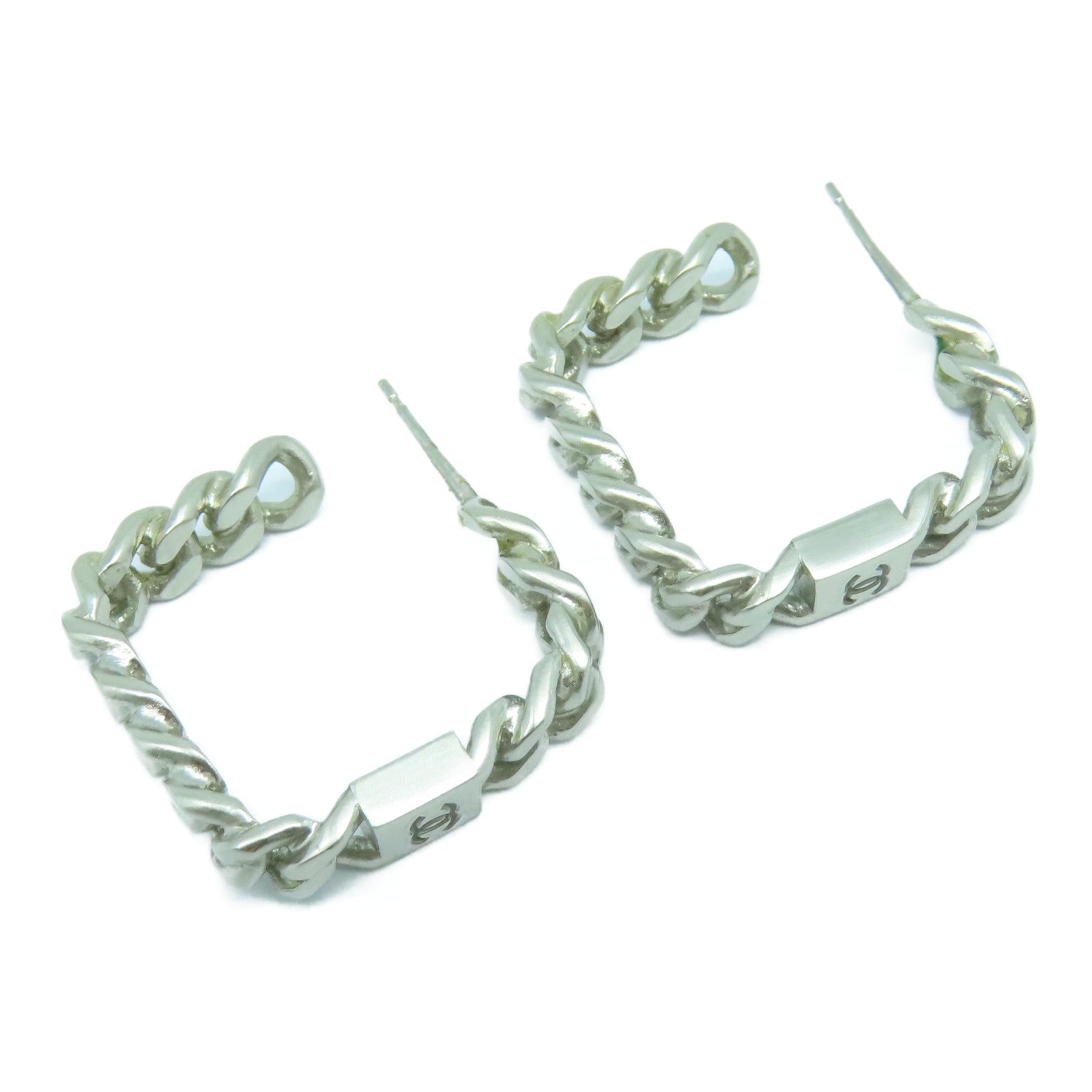 CHANEL 金屬Earrings耳環銀色