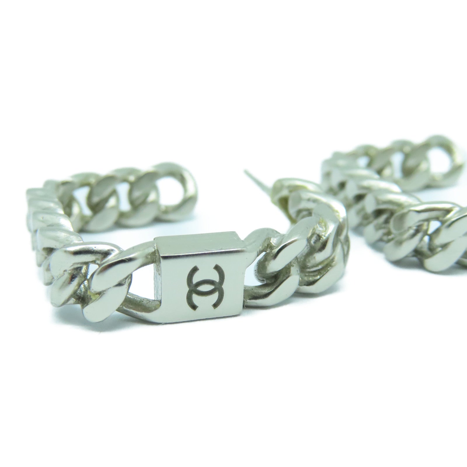 CHANEL 金屬Earrings耳環銀色