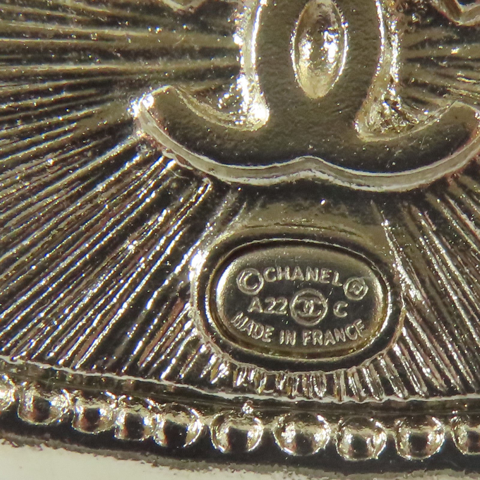 CHANEL 金屬/水晶Earrings耳環金色/黑色